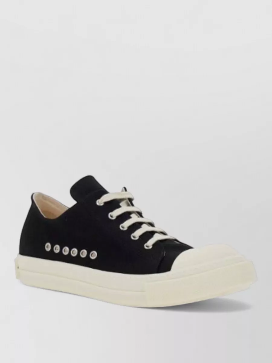 Rick Owens Canvas Low-Top Sneakers