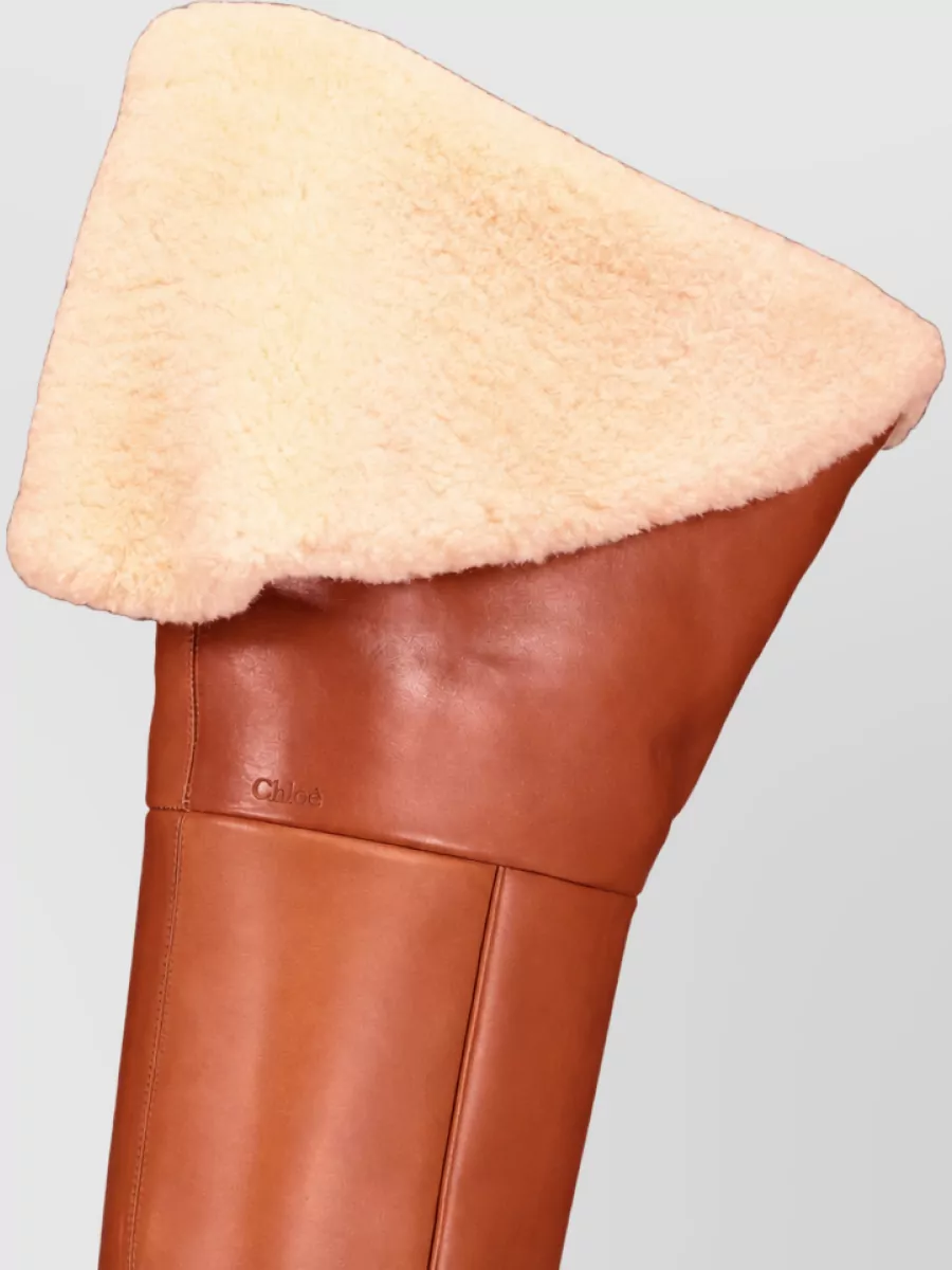 Chloé Leather Knee-High Boots