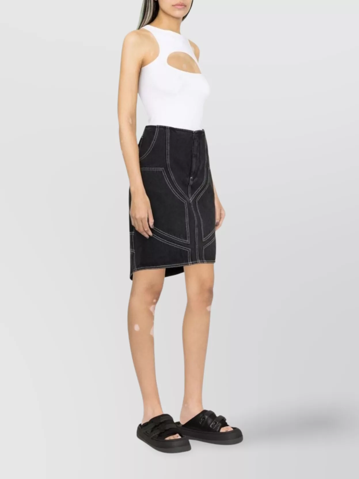 Dsquared2 Sleeveless Racerback Top Cut-Out Detail