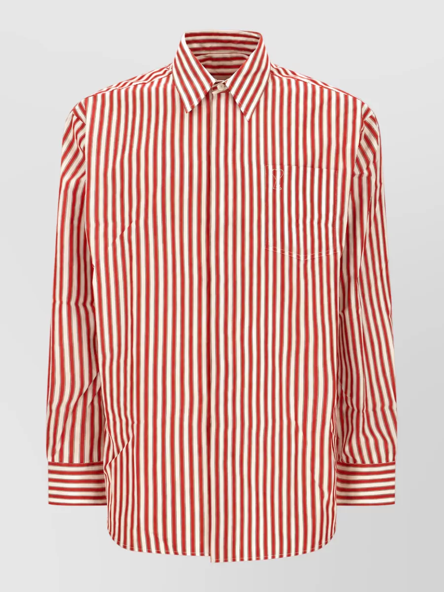 Ami Paris embroidered cotton shirt