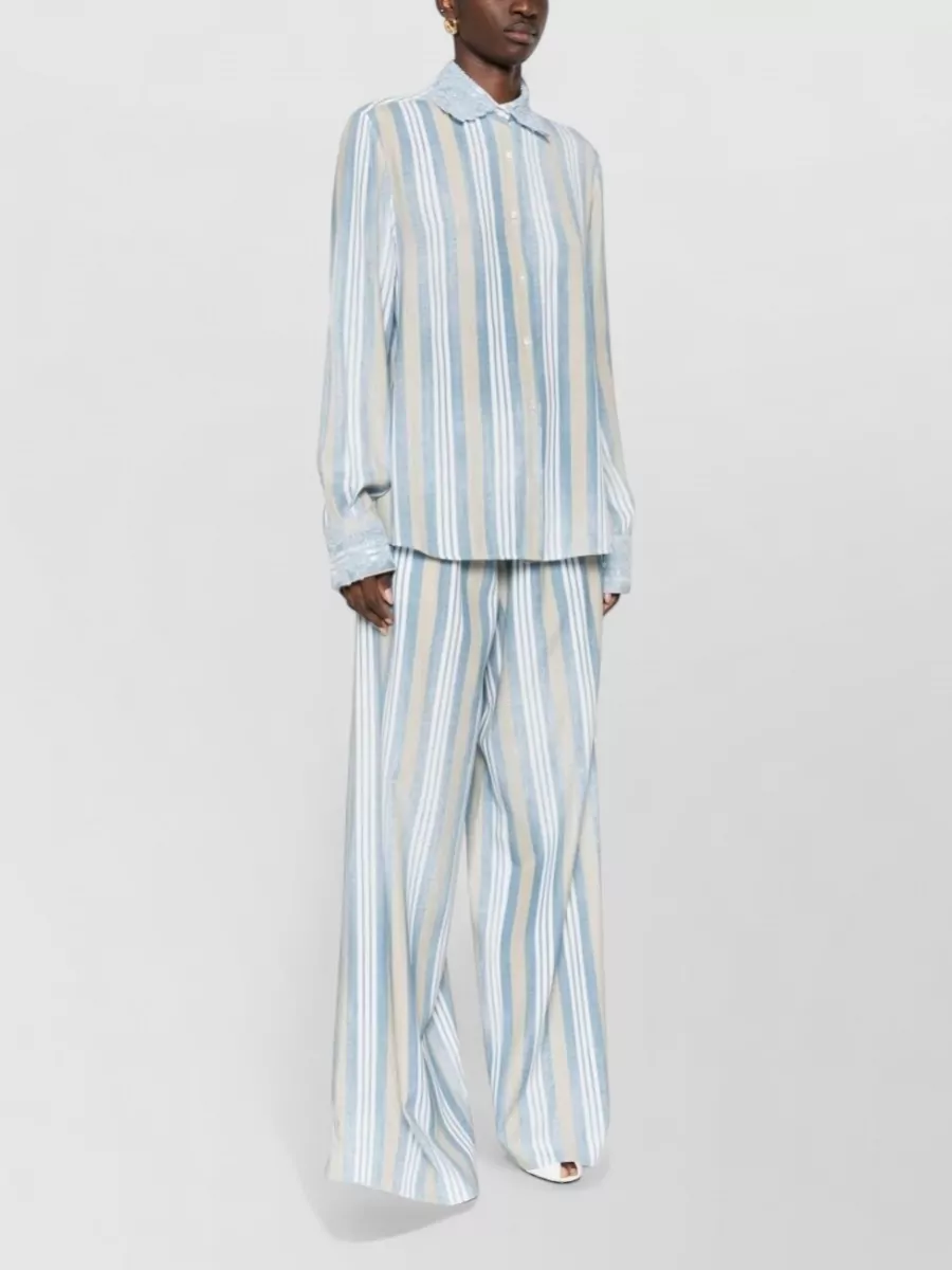 Ermanno Scervino Striped Shirt Long Sleeves Pointed Collar