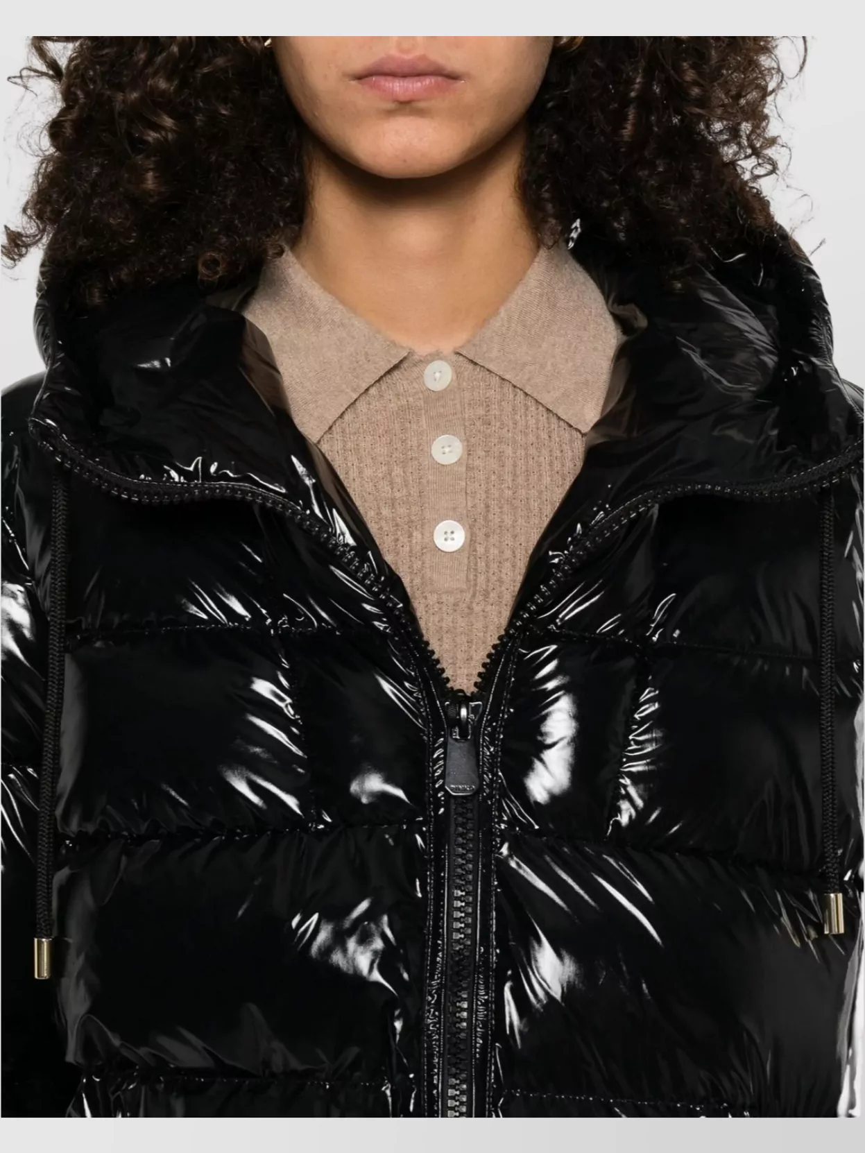 Pinko Glossy Hooded Down Puffer Jacket