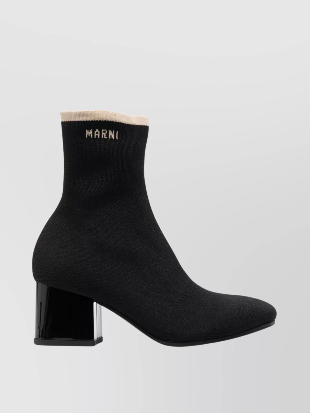Shop Marni Heeled Stretch Ankle Boots In Black