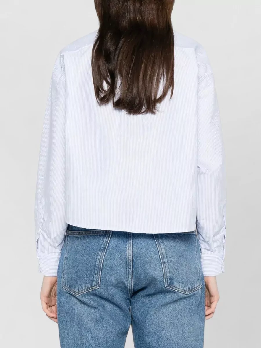 A.p.c. Sophia Striped Shirt Button Collar Pocket