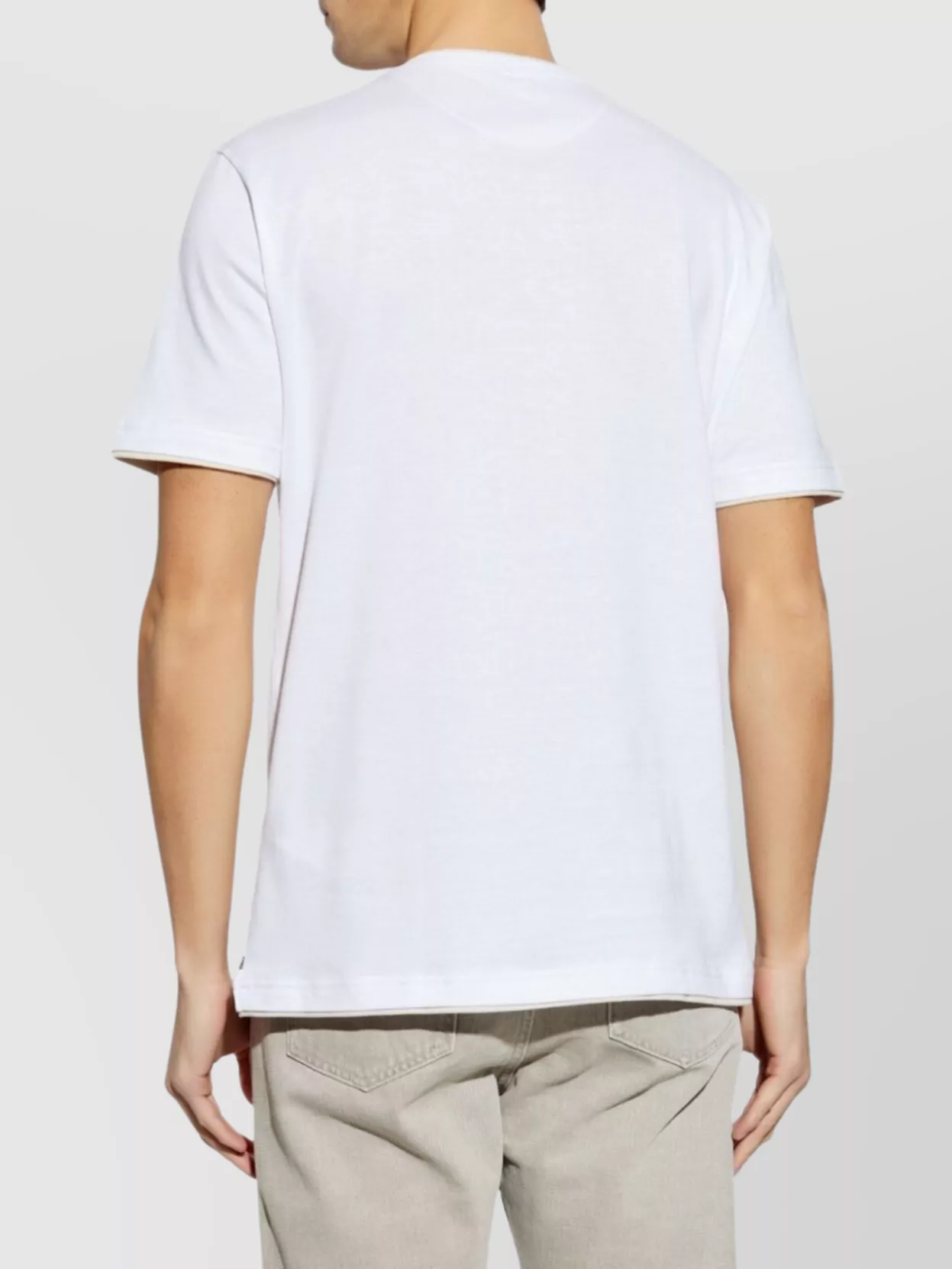 Eleventy Hem And Collar Contrast T-Shirt