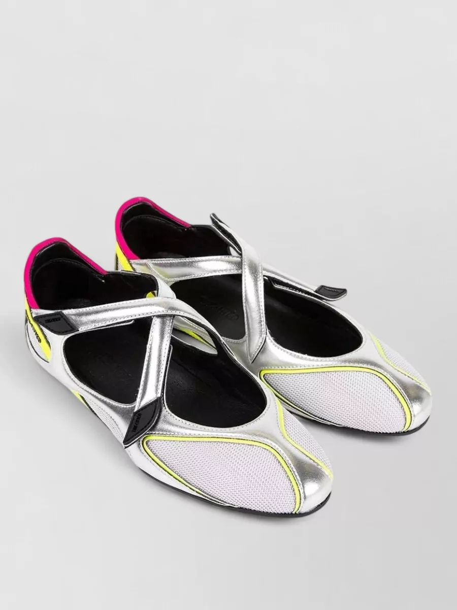 The Attico holographic ballerina flats