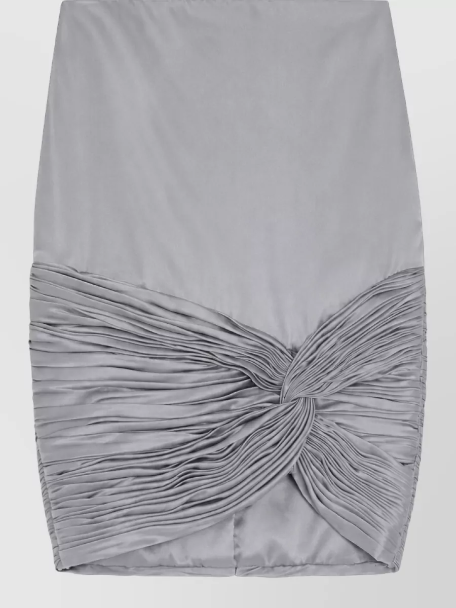 Valentino Satin draped knotted skirt