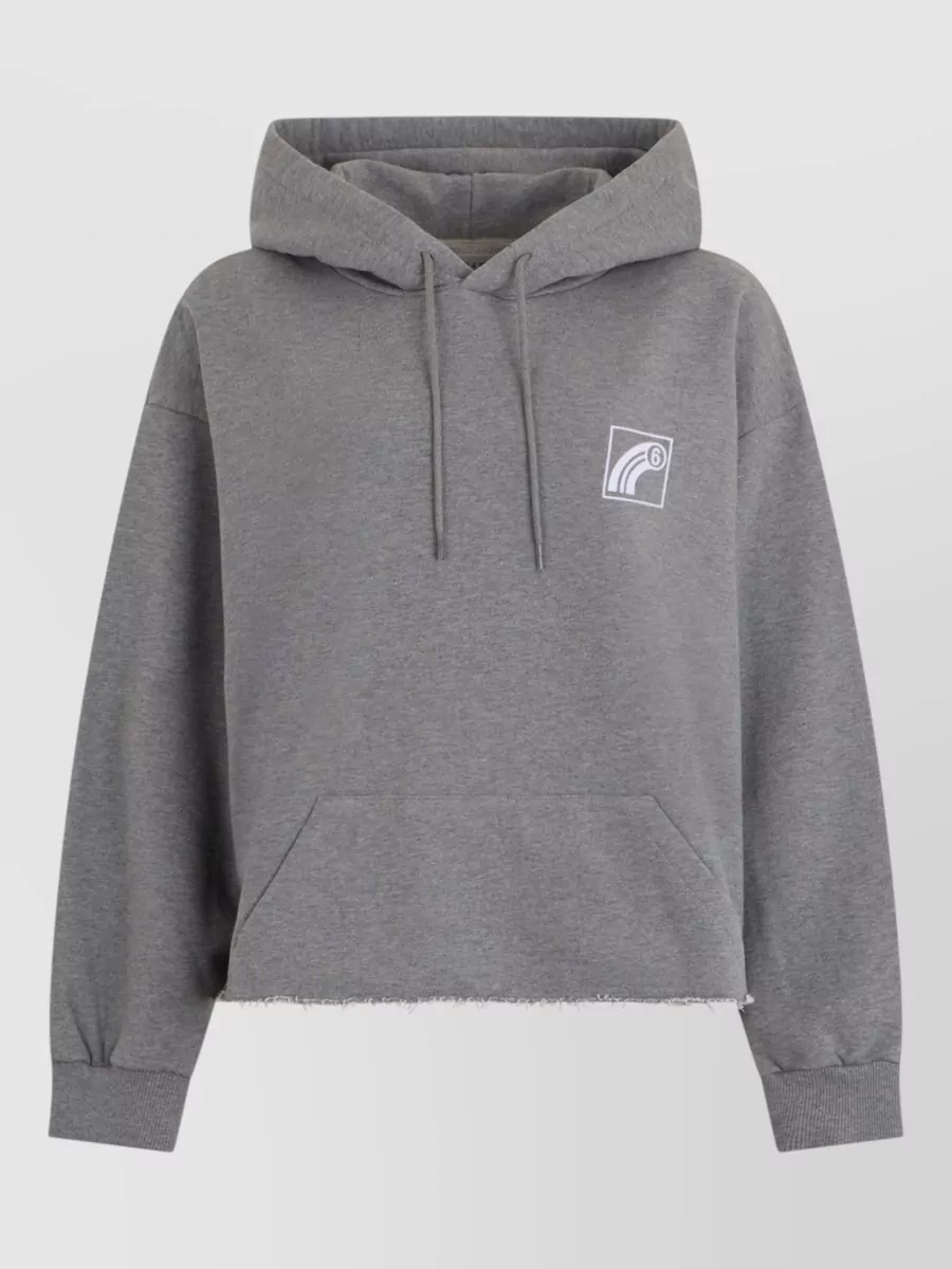 Mm6 Maison Margiela cropped long-sleeve hoodie