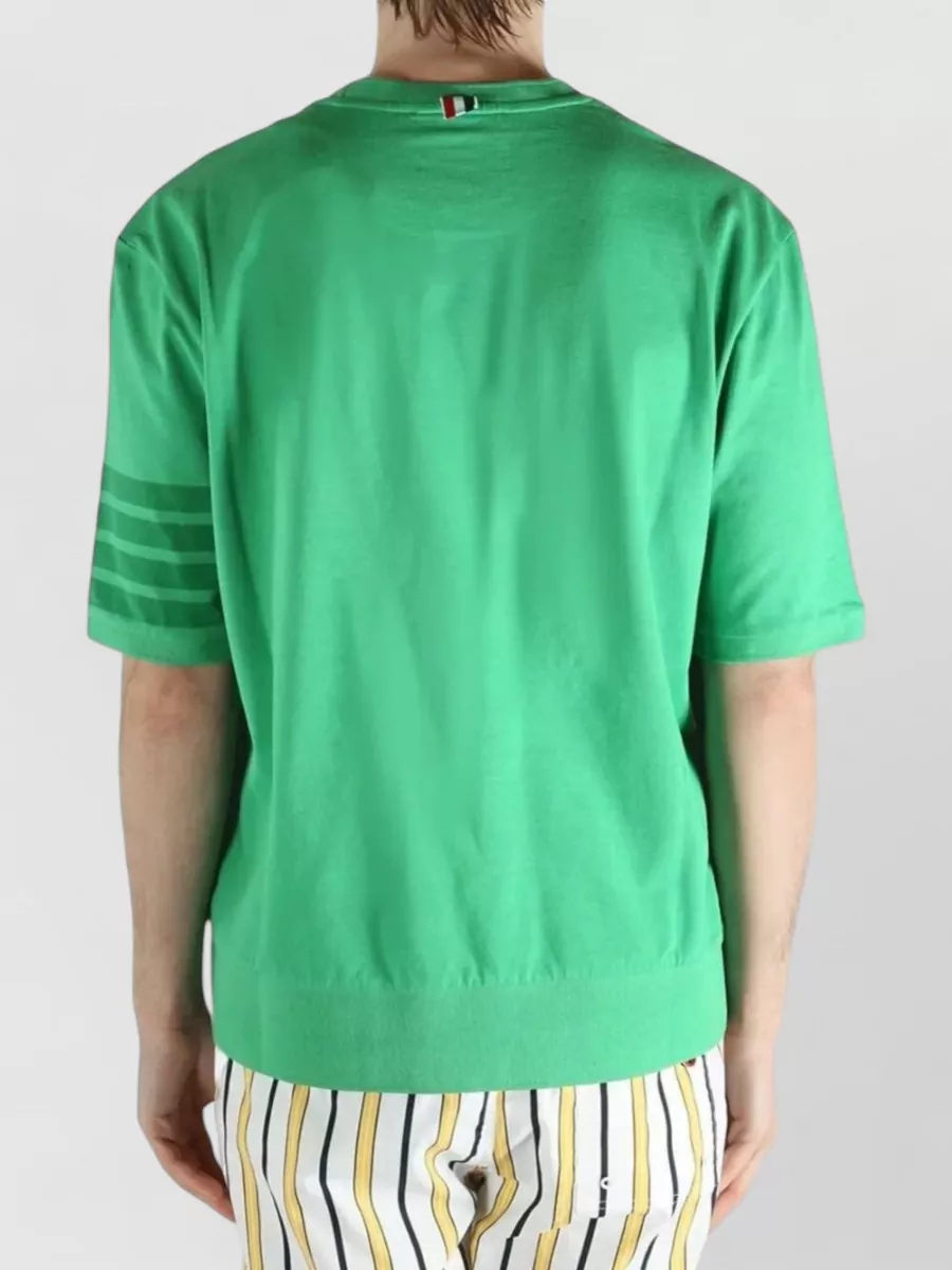 Thom Browne Striped Short-Sleeve Cotton T-Shirt