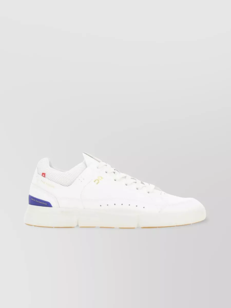 Shop On Running Synthetic Leather And Fabric Center Court Sneakers In White