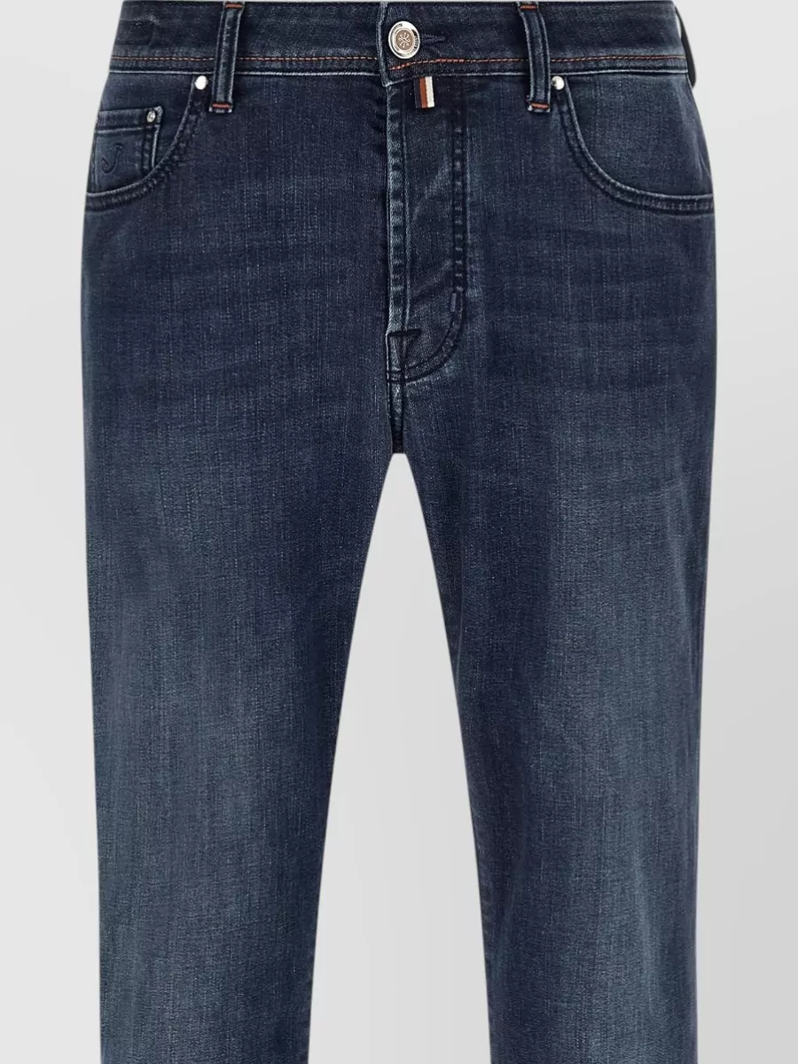 Jacob Cohen Denim Mid-Rise Straight-Leg Jeans