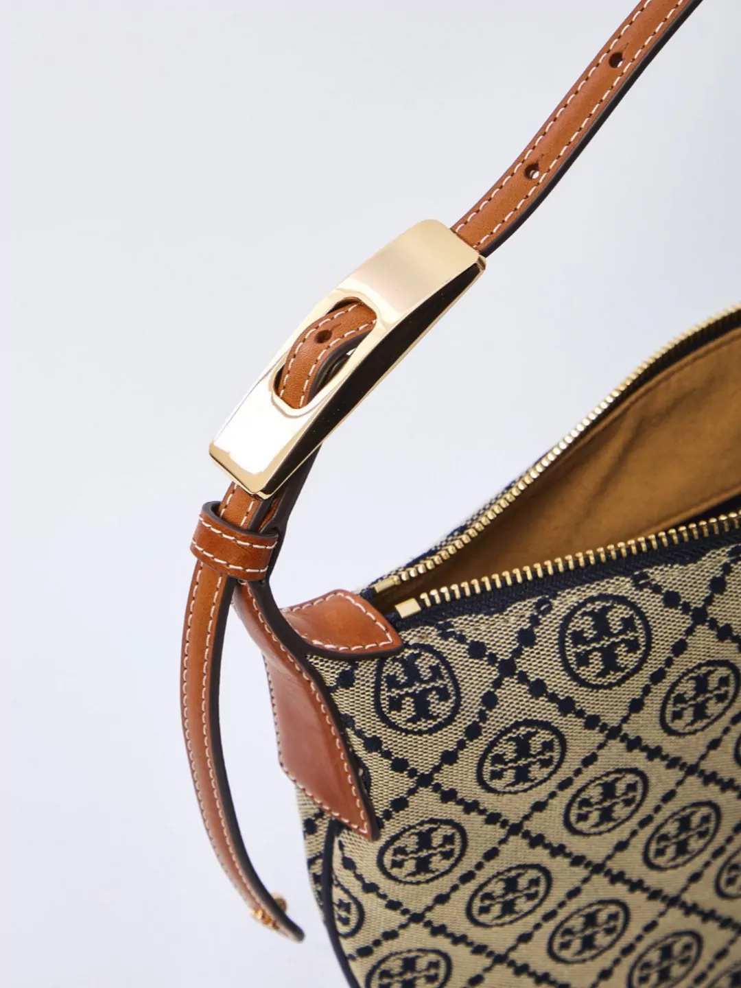 Tory Burch Microfiber Shoulder Bag With Faux Suede Finish