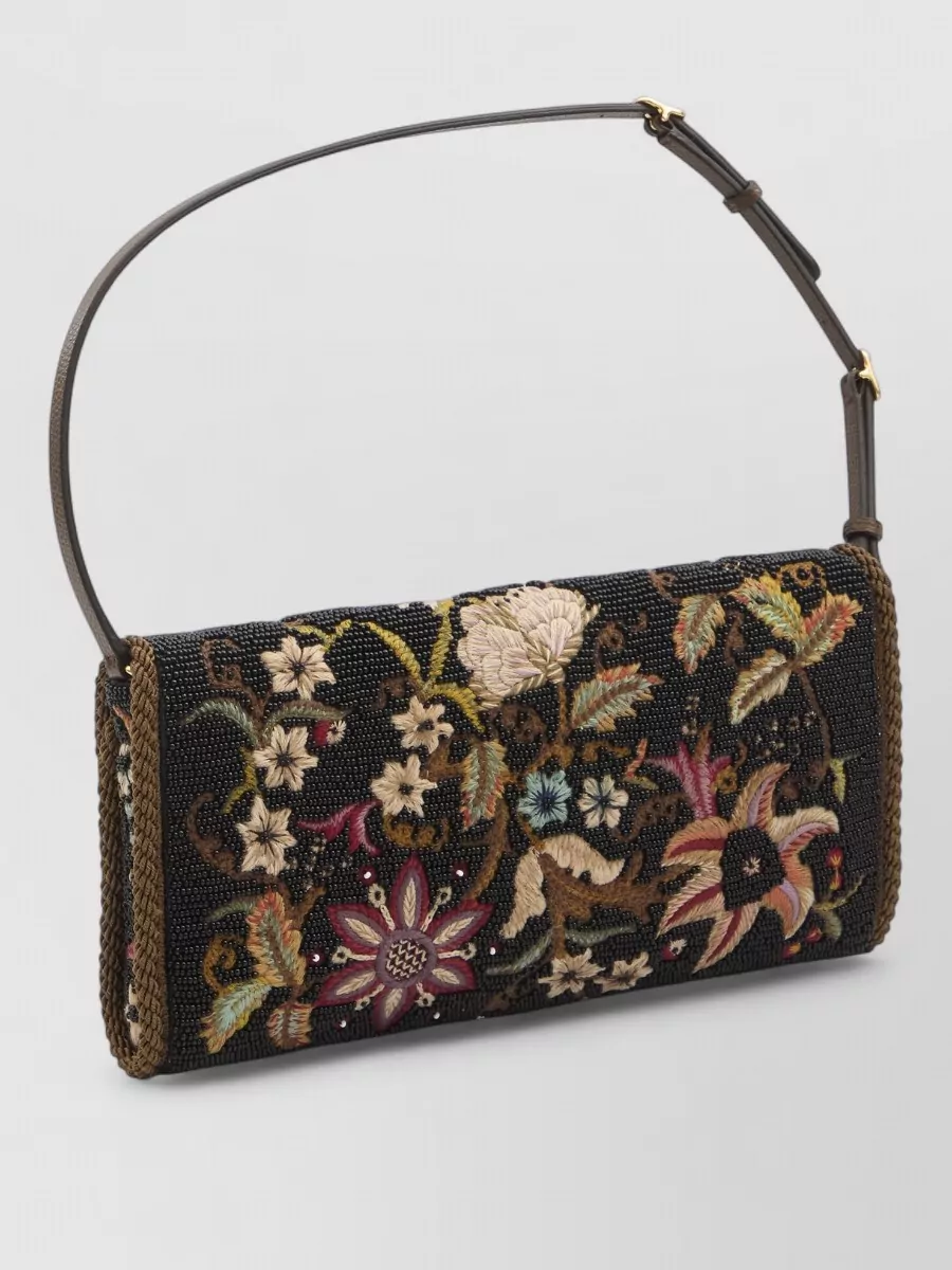 Valentino Garavani De Vain Small Leather Clutch Bag