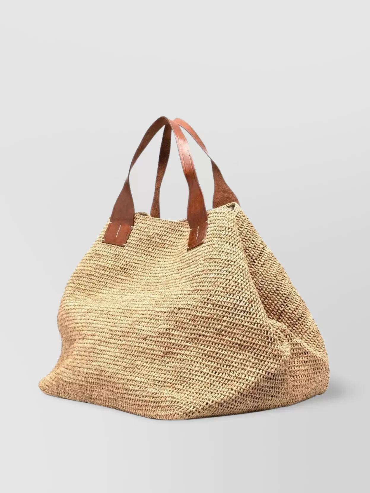 Ibeliv Woven Texture Dual Handles Tote Bag