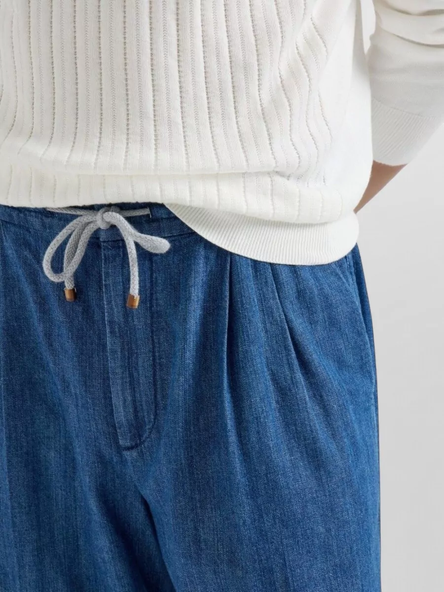 Brunello Cucinelli Ankle Length Trousers Elasticated Waistband