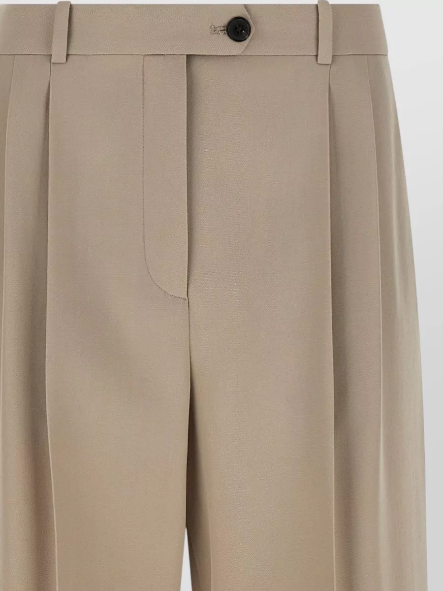 The Row Virgil Tailored Trousers Belt Loops Pleats Pockets