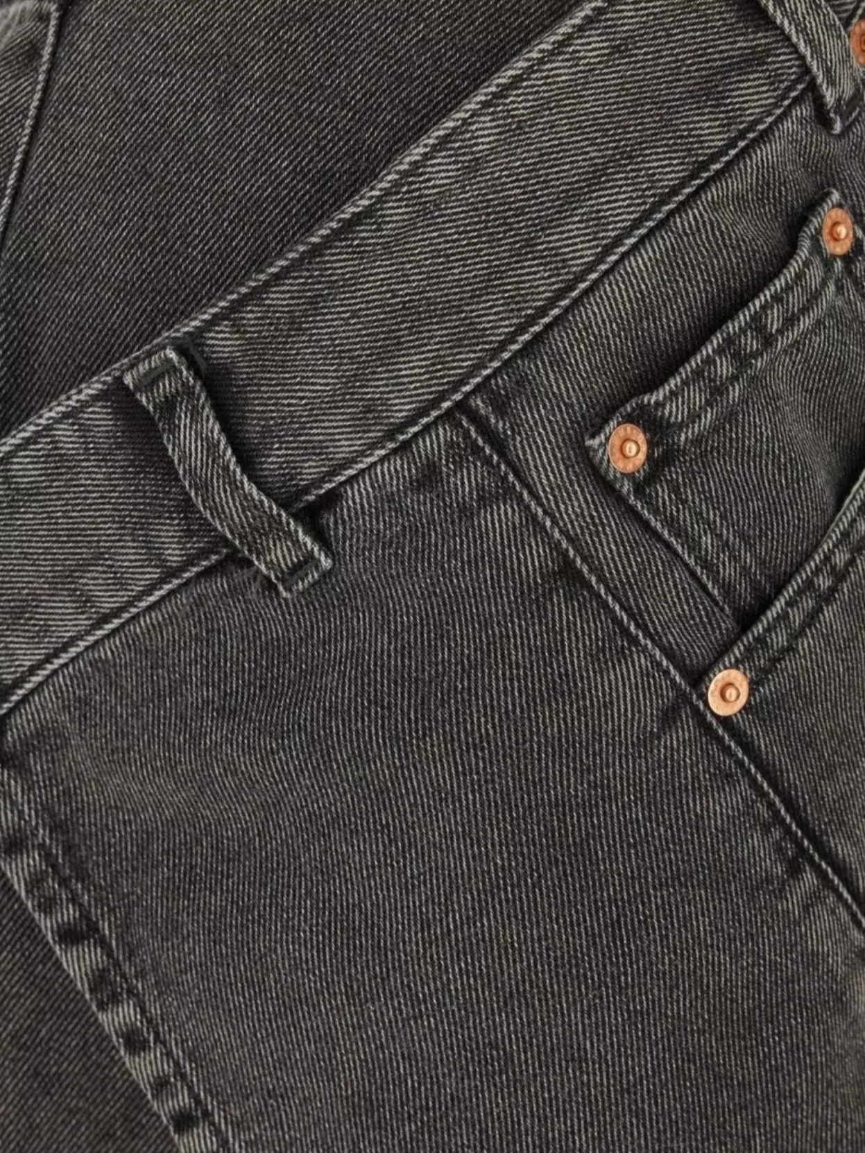 Mm6 Maison Margiela Denim Skirt With Belt Loops And Pockets In Black