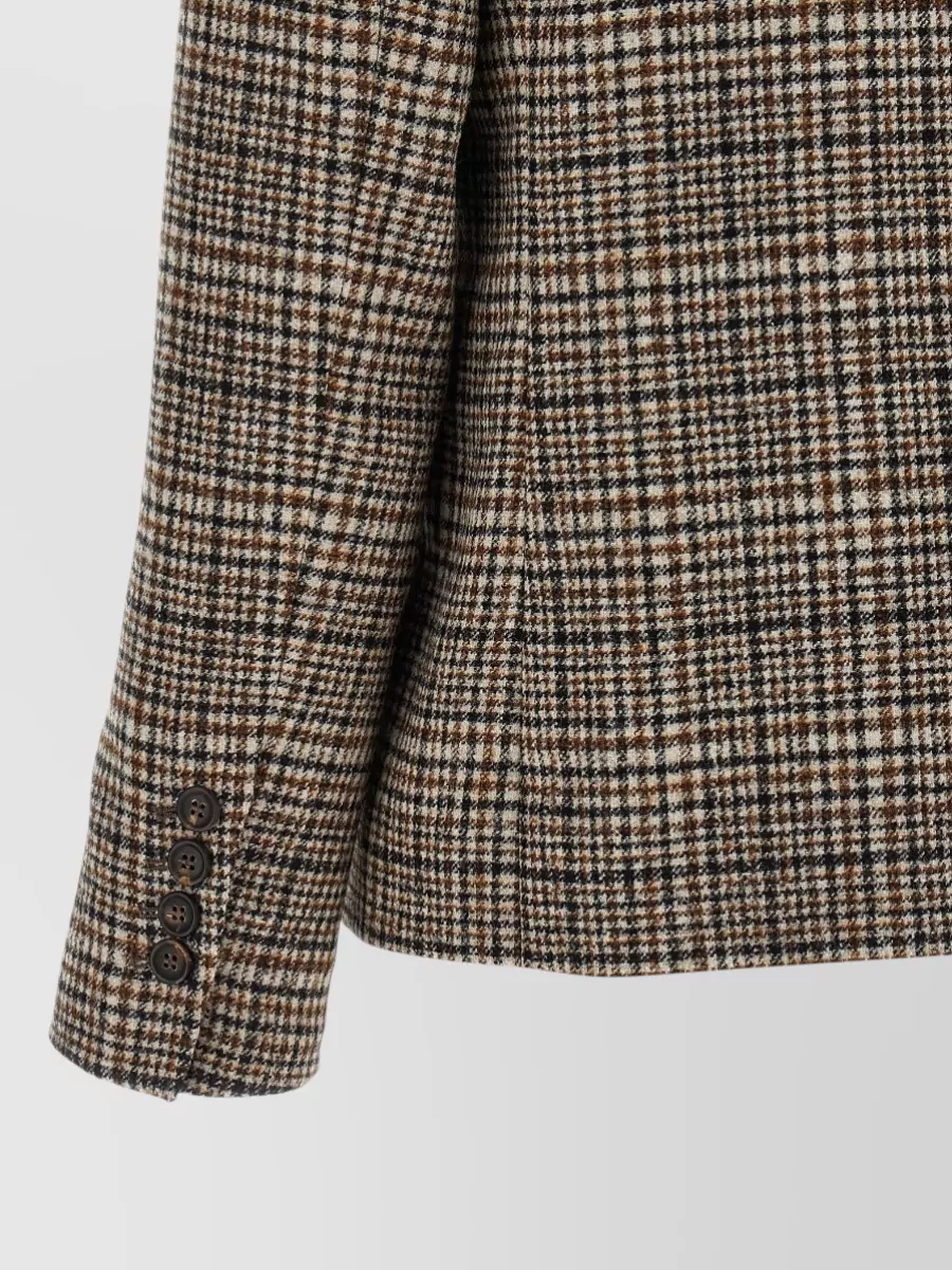 Brunello Cucinelli Double-Breasted Checked Blazer