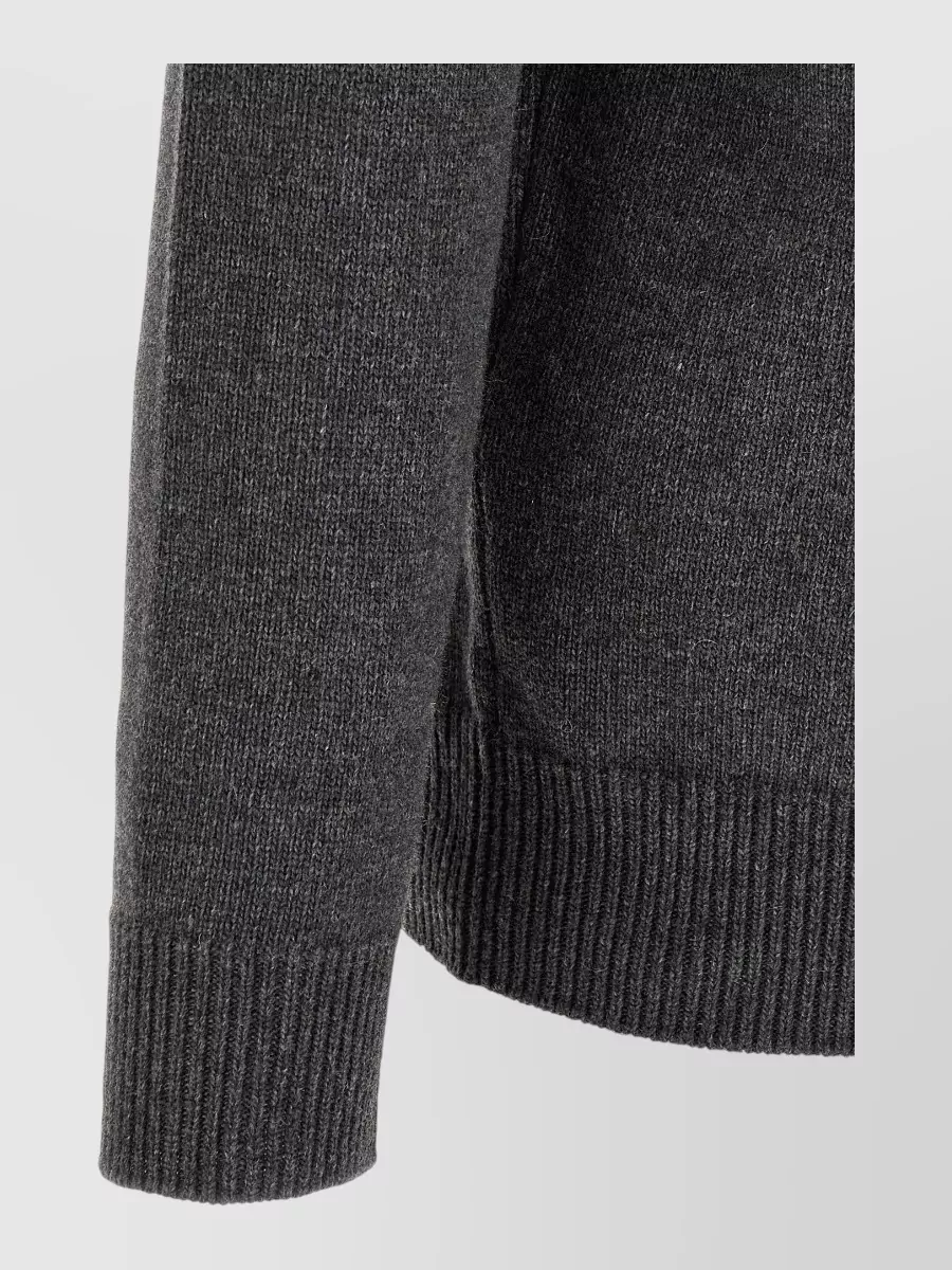 Stone Island Ribbed Virgin Wool Crewneck Jumper