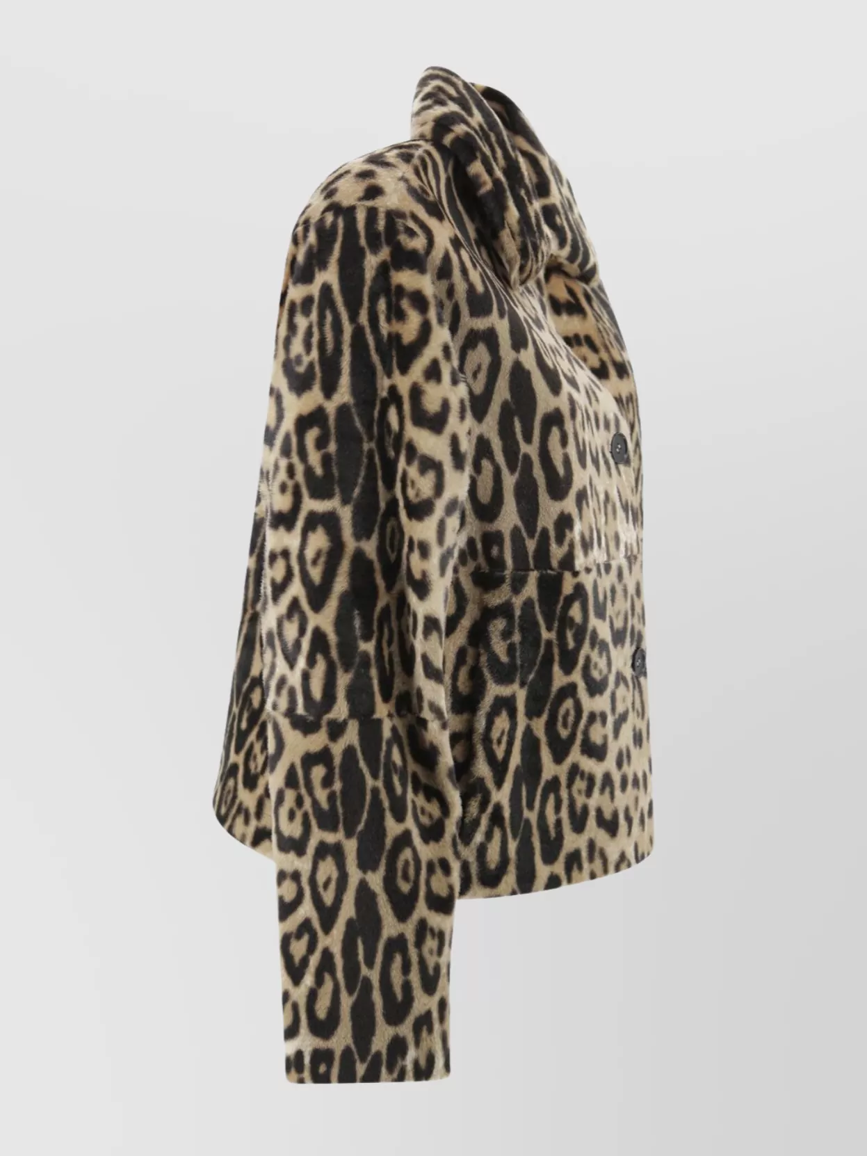 Parosh Animal Print Collared Jackets Long Sleeves