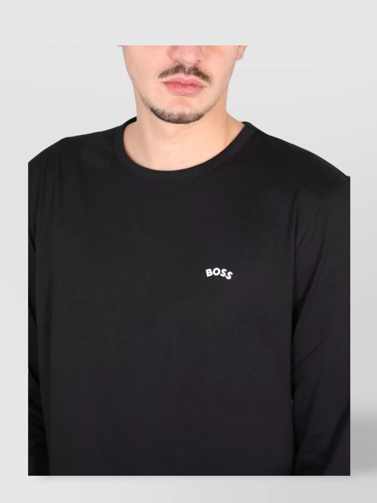 Boss Logo Print Long Sleeve T-Shirt