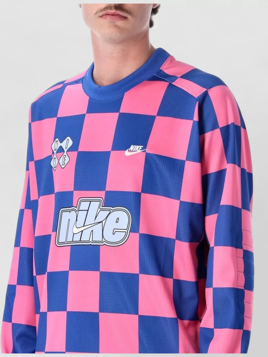 Nike Checked Oversized Long-Sleeve T-Shirt