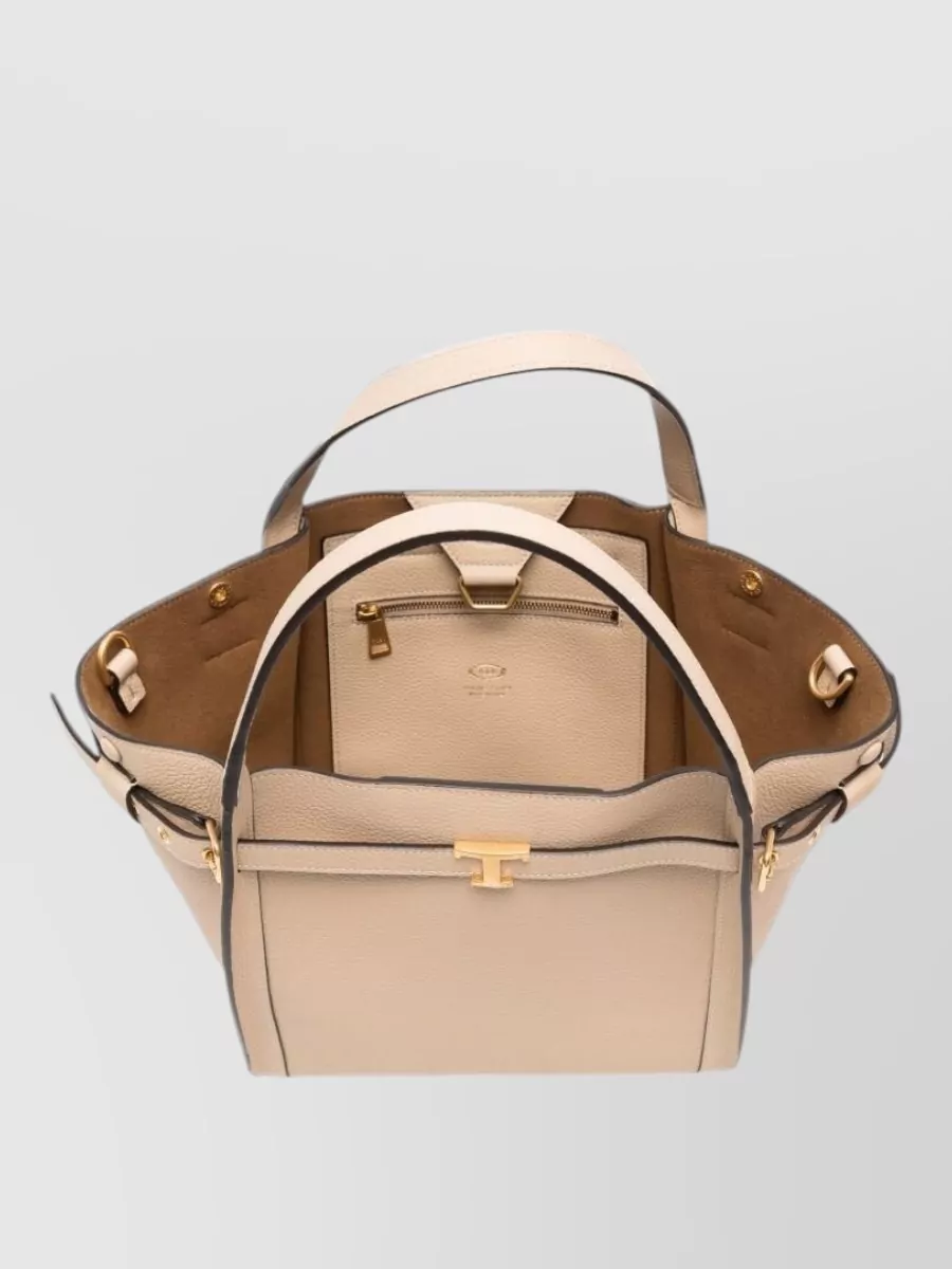 Tod's T Timeless Small Leather Tote Bag