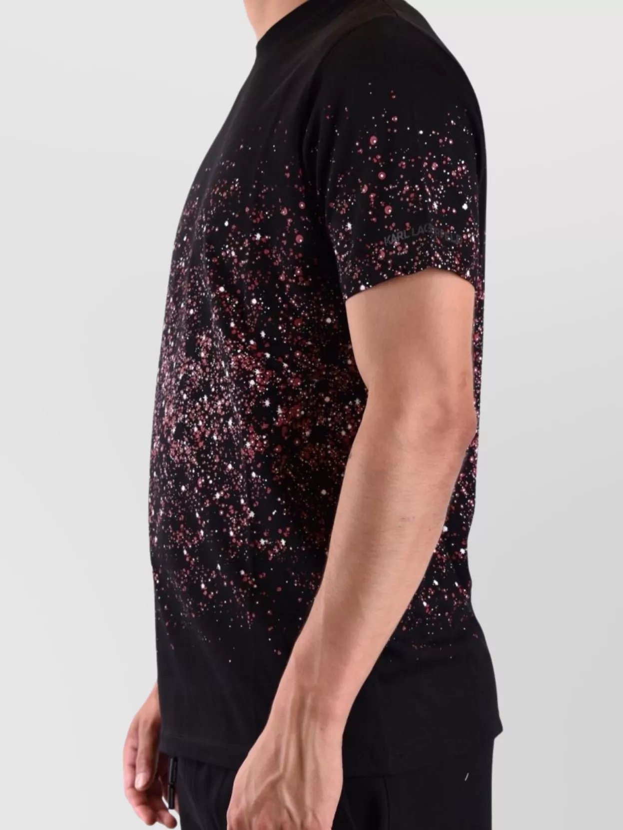 Karl Lagerfeld Graphic Print Round Neck Short Sleeves T-Shirt