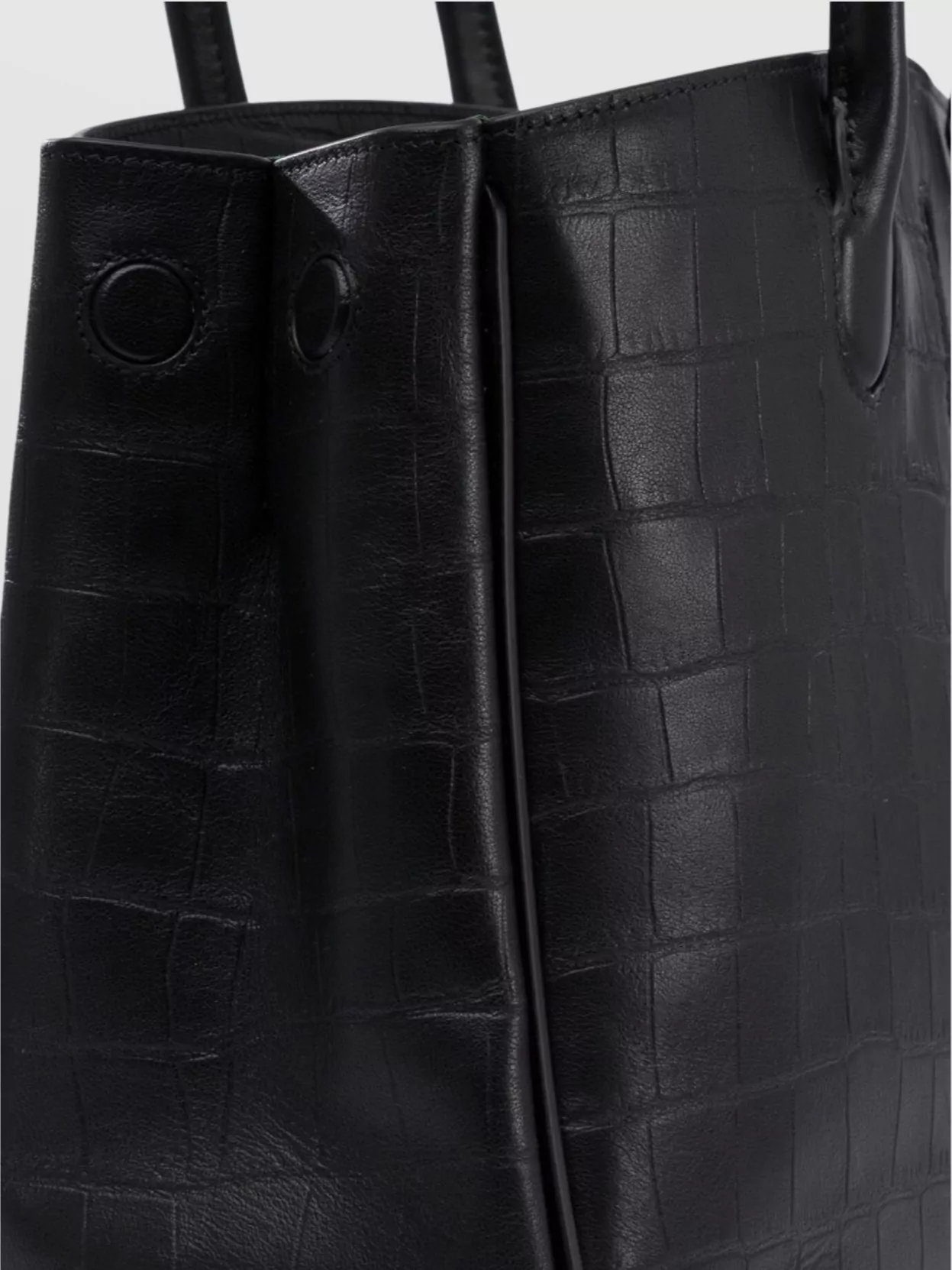 Burberry Crocodile Top Handles Shoulder Bag