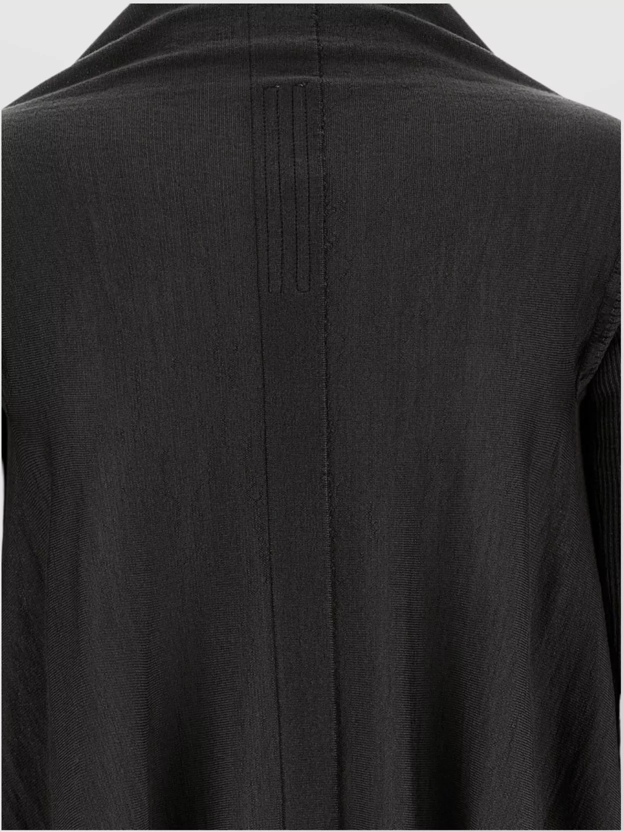 Rick Owens Draped Hem Long Sleeves Ribbed Texture