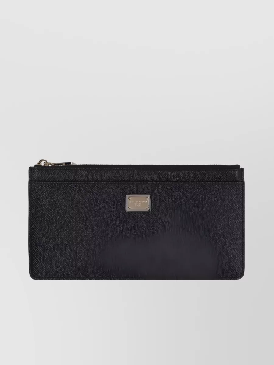 Shop Dolce & Gabbana Signature Logo Leather Wallet In Black