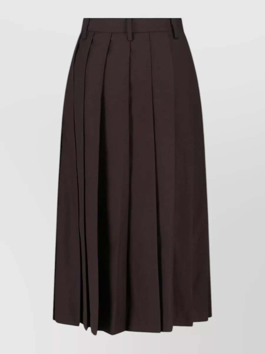 Dunst Knee-Length Pleated Skirt