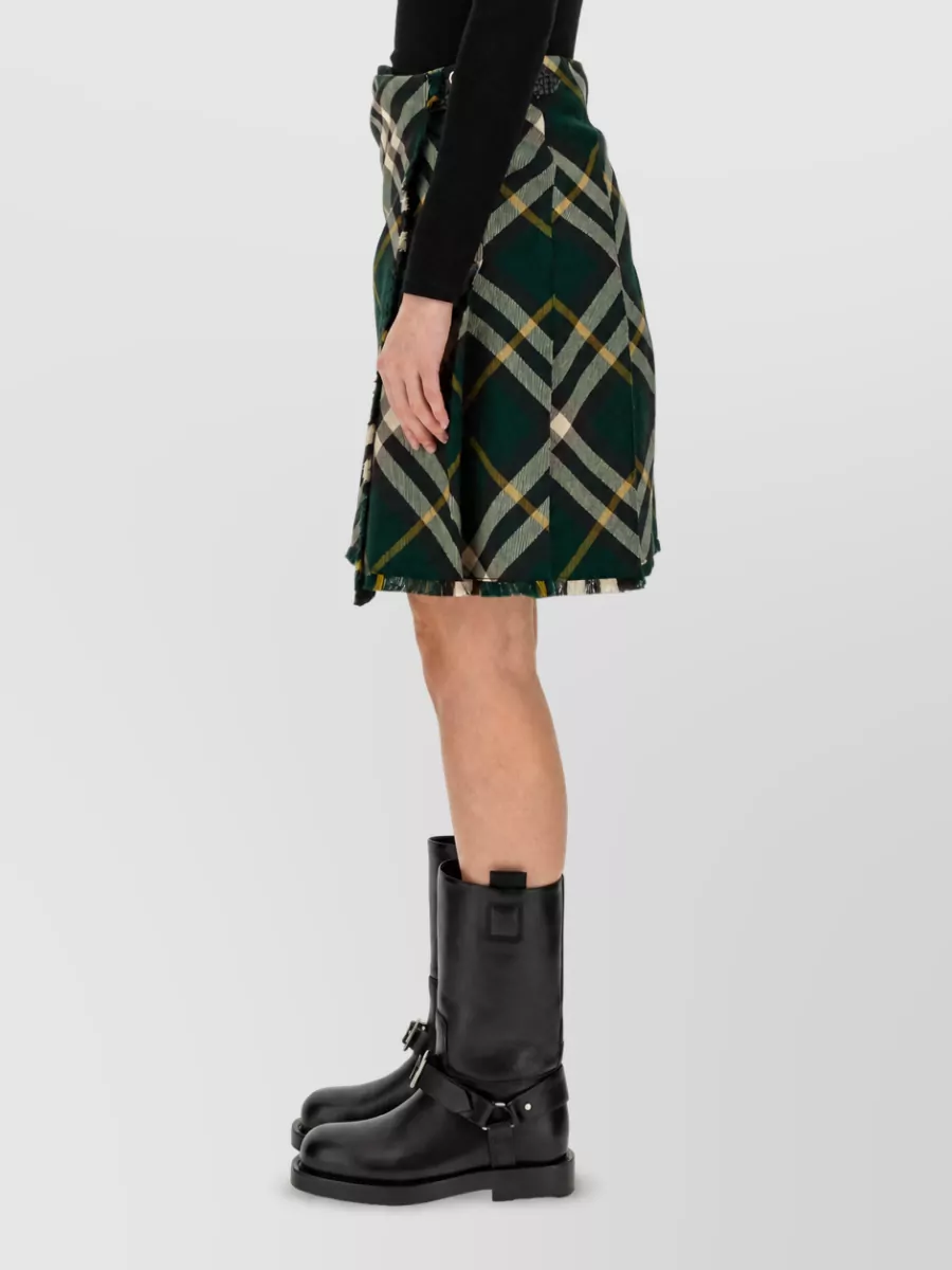 Burberry Wool Wrap Mini Skirt