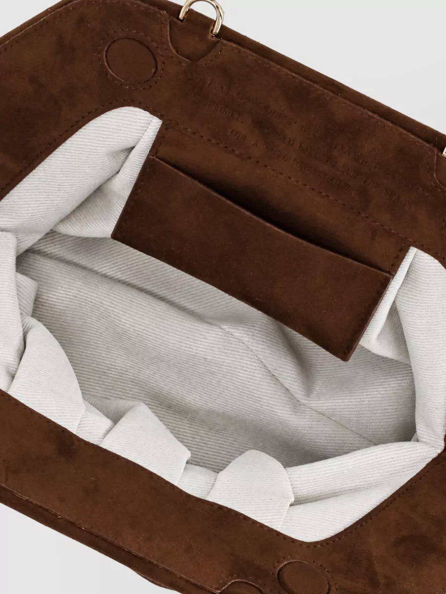 Themoiré Hand Recycled Suede Leather Clutch Bag