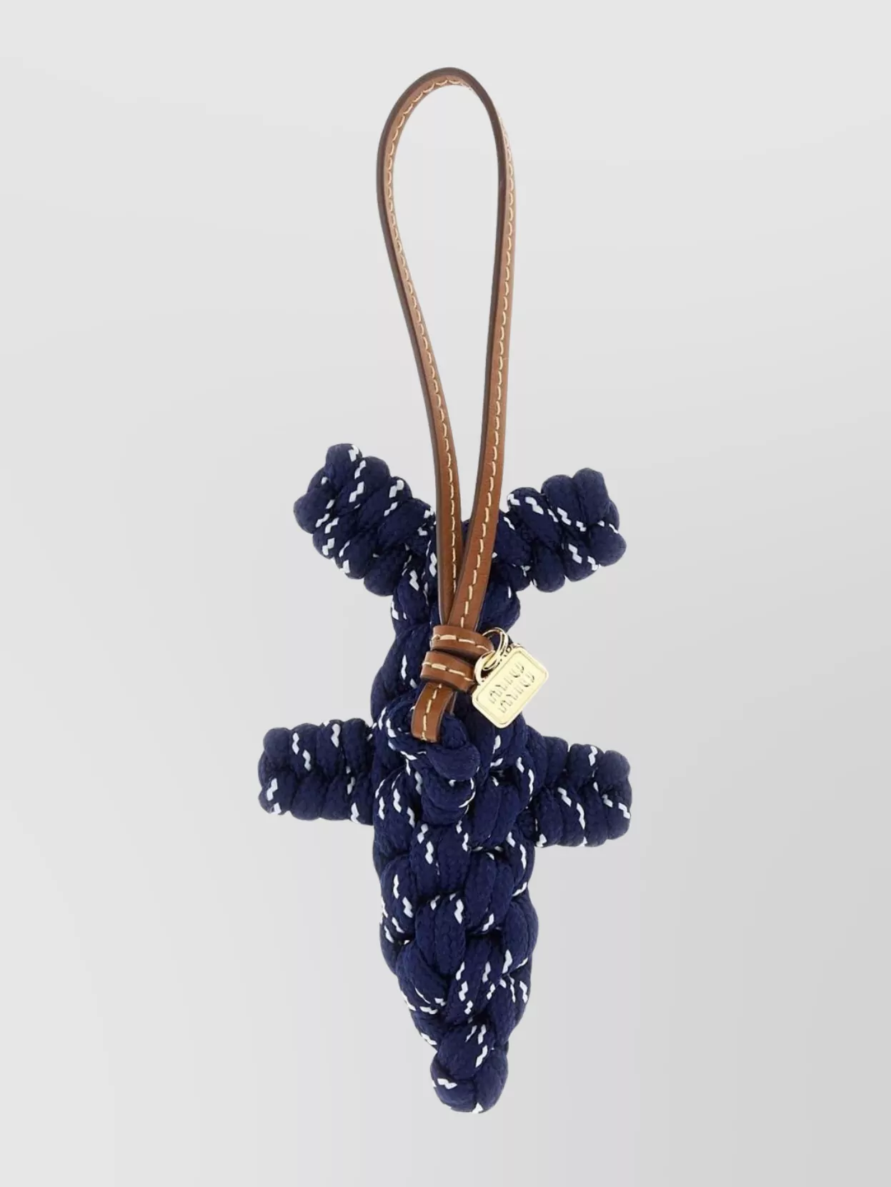 Miu Miu Braided Keyring Leather Strap