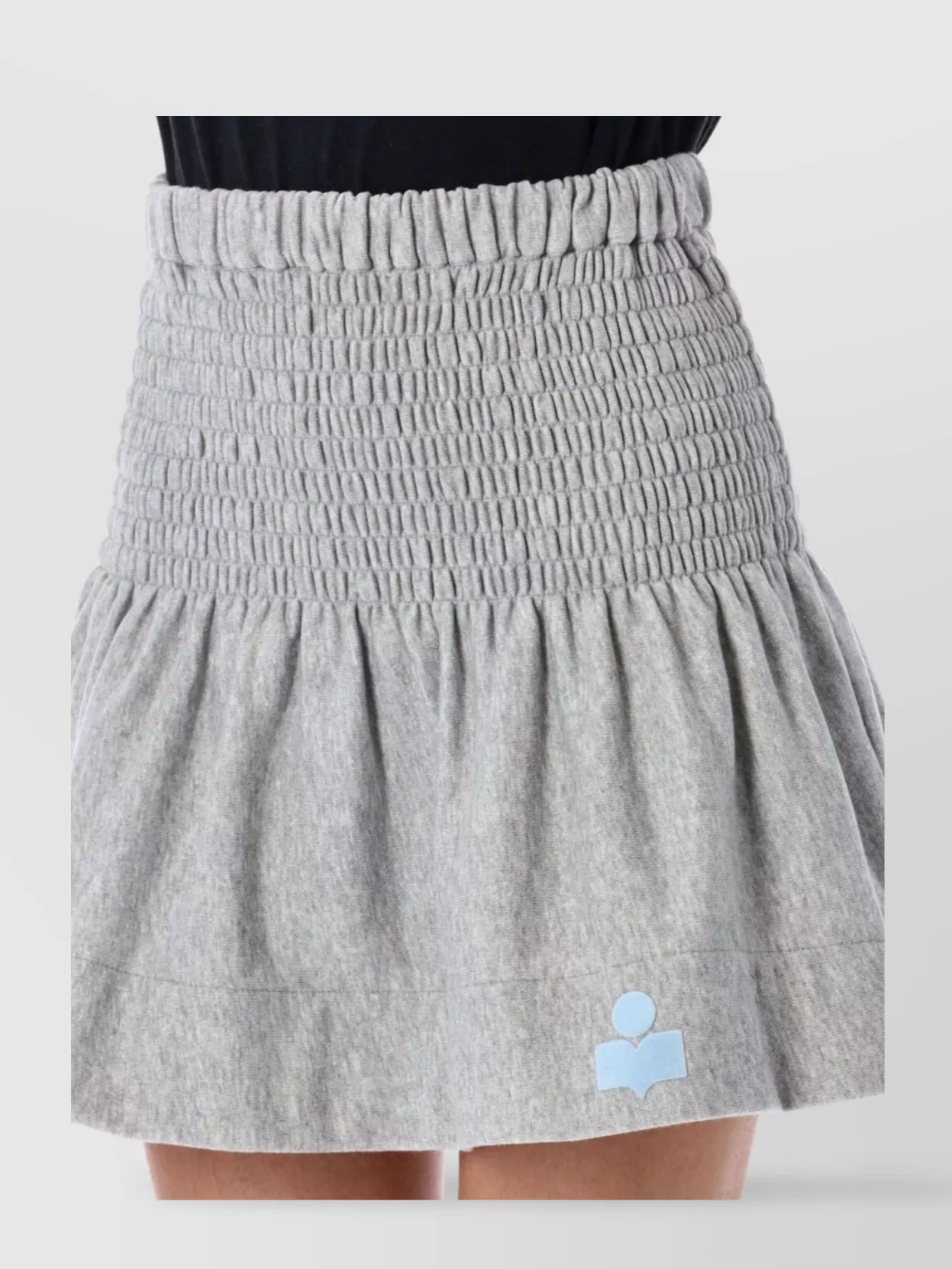 Isabel Marant Etoile Pacifica Fleece Mini Skirt Ruffled Hem