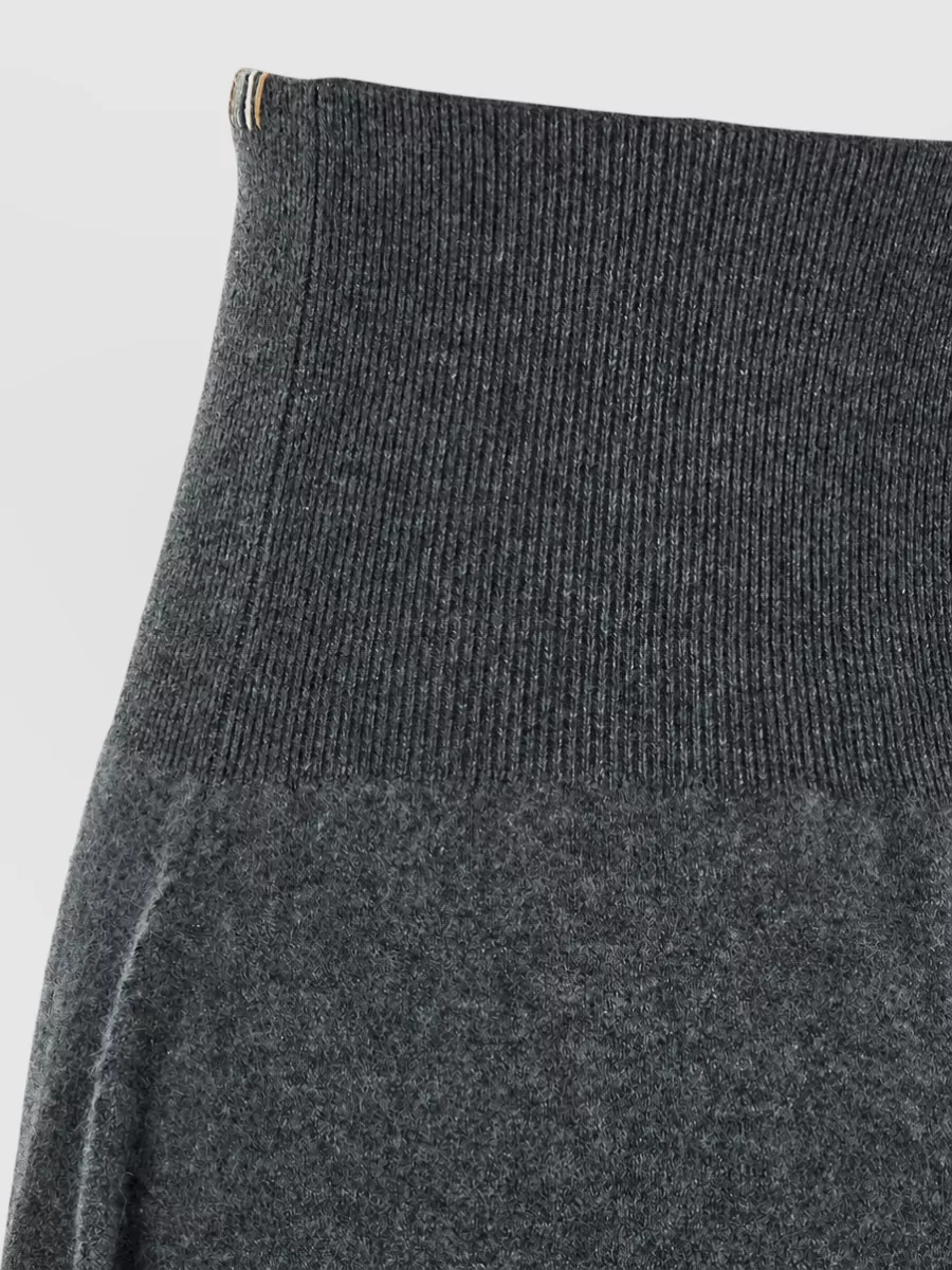 Extreme Cashmere Cashmere Ribbed High-Rise Flared Midi Skirt