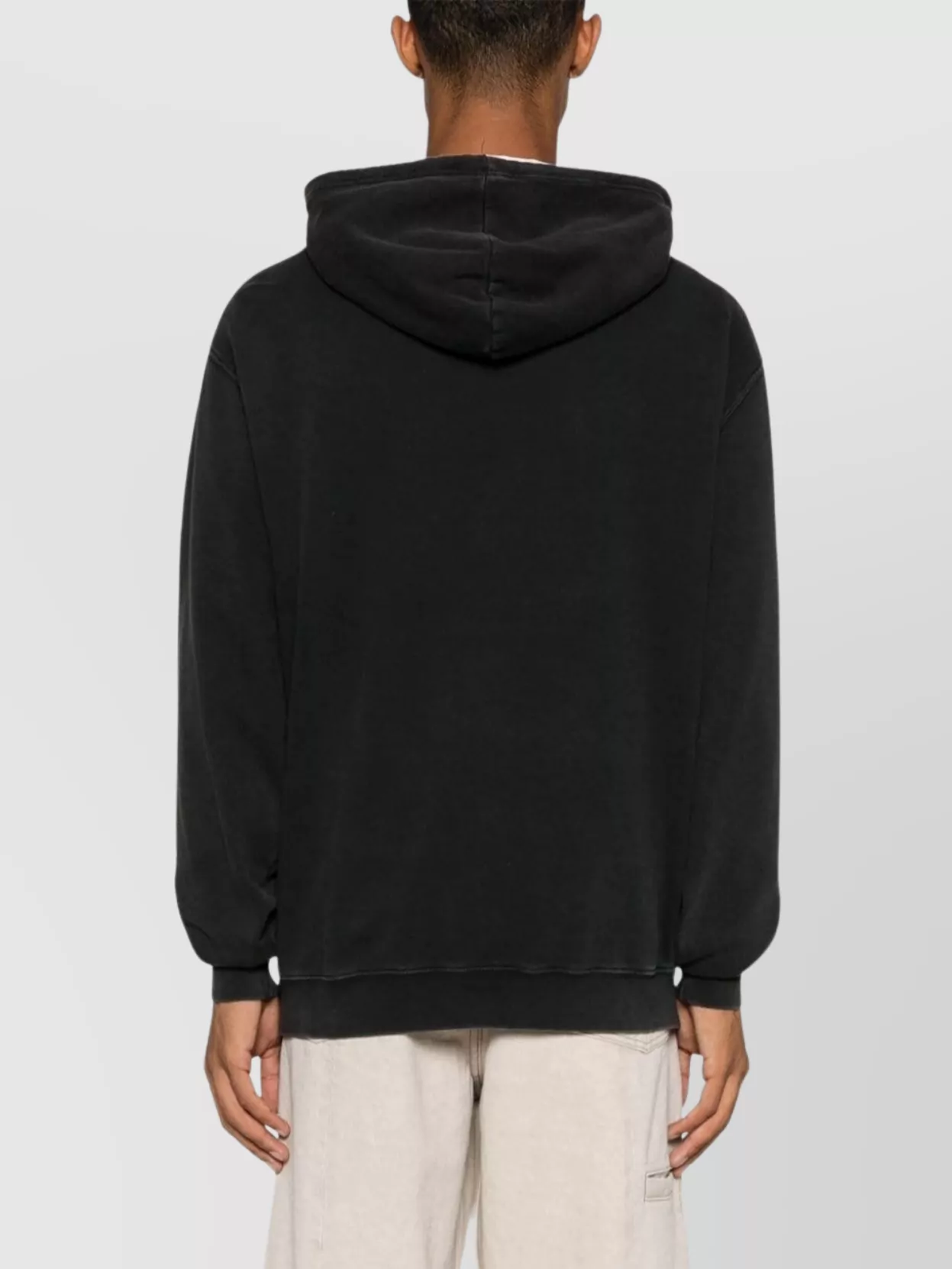 Shop Maison Labiche Cozy Organic Cotton Hoodie Drawstring In Black