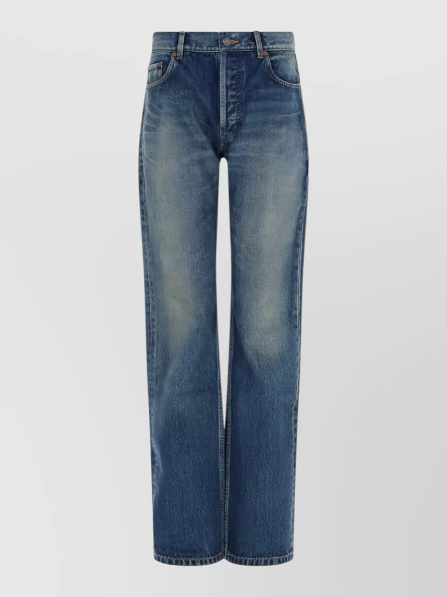 Saint Laurent cotton straight-leg jeans