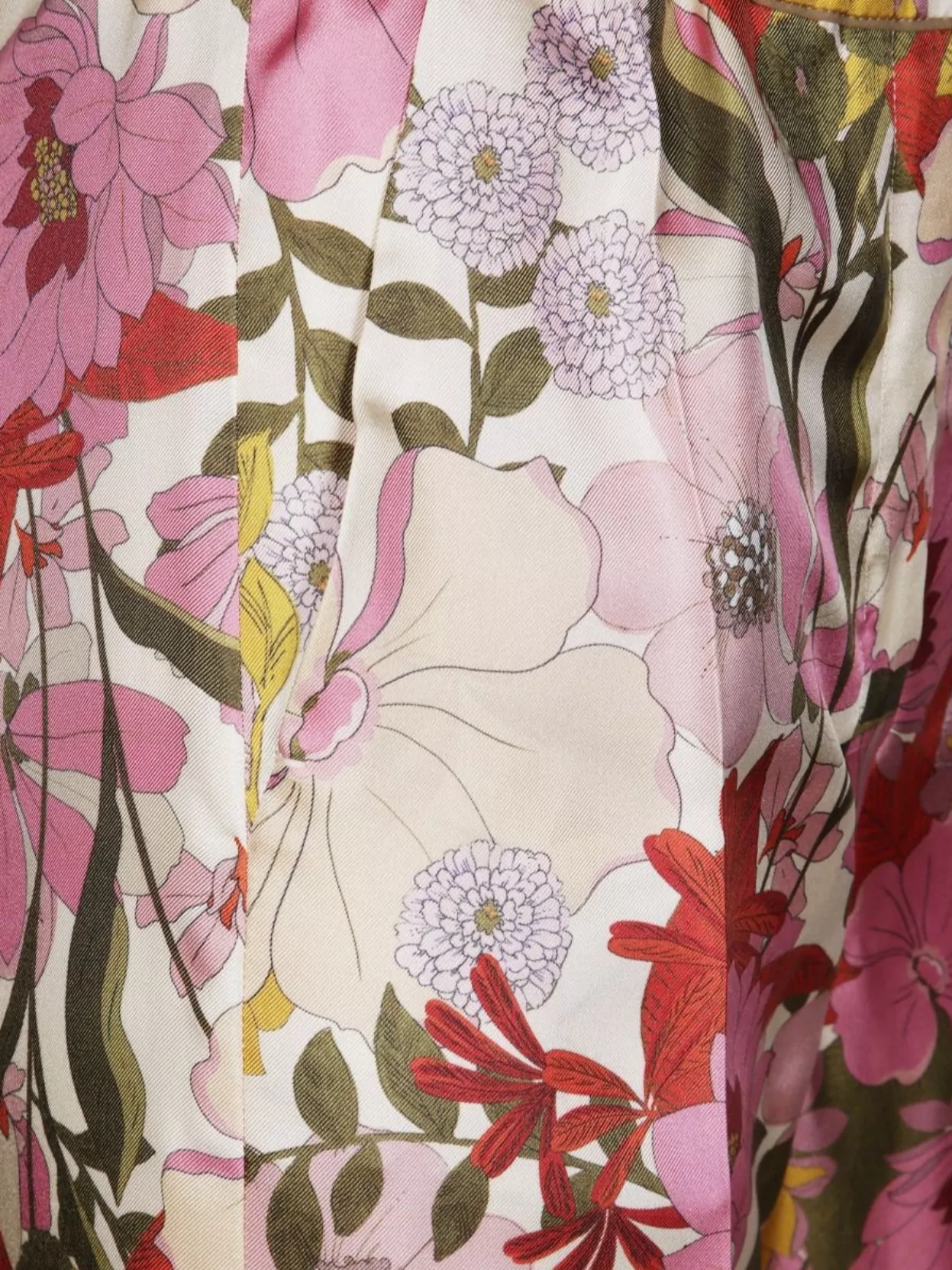 's Max Mara Silk Floral Wide Leg Trousers