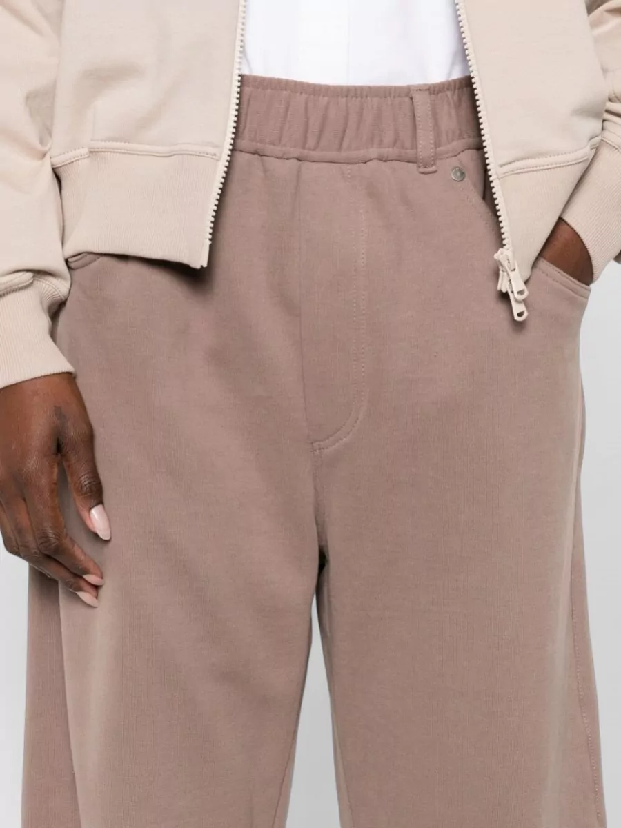 Brunello Cucinelli Cotton Elasticated-Waist Wide-Leg Trousers
