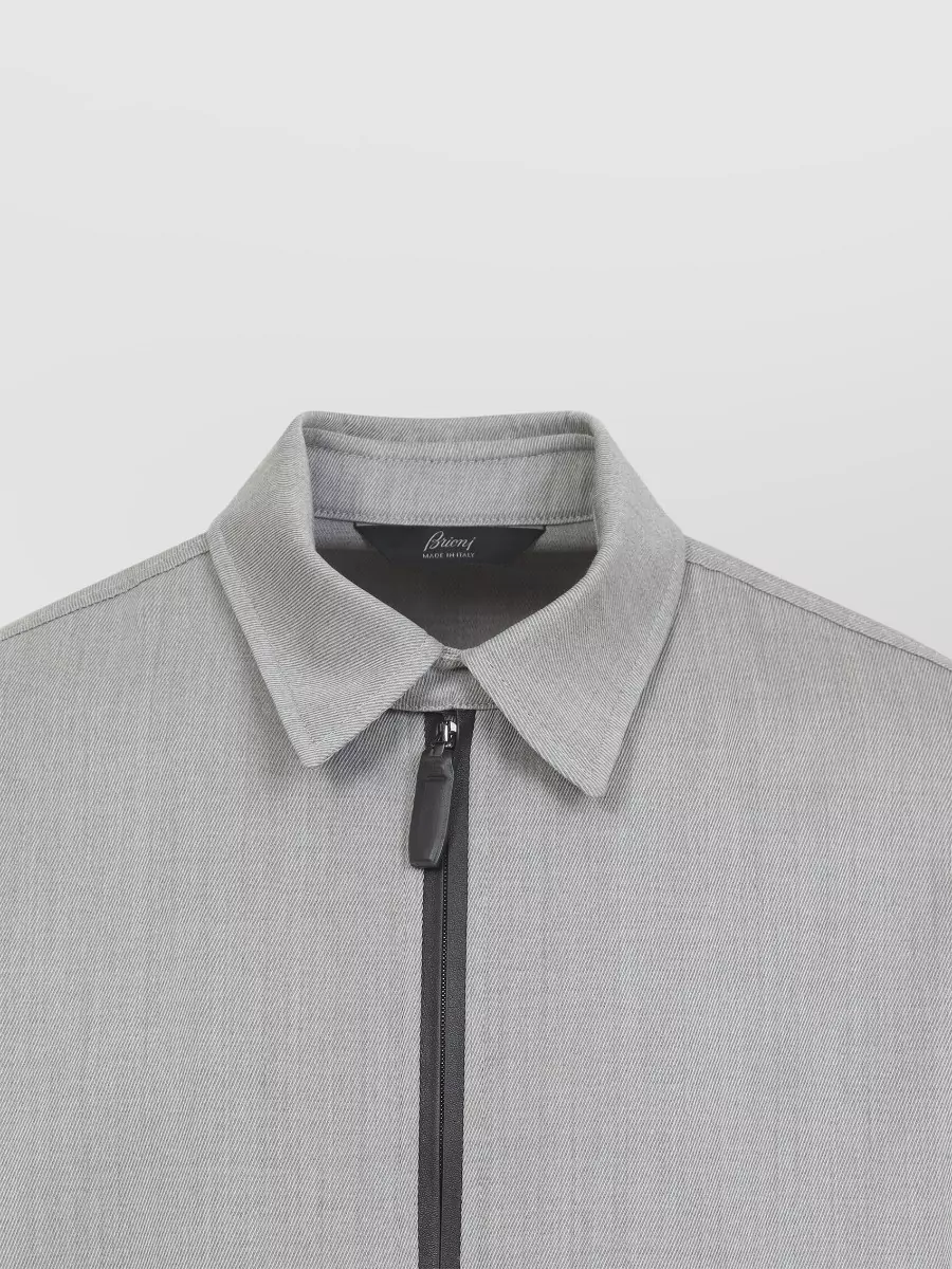 Brioni Wool Zip-Up Blouson Jacket