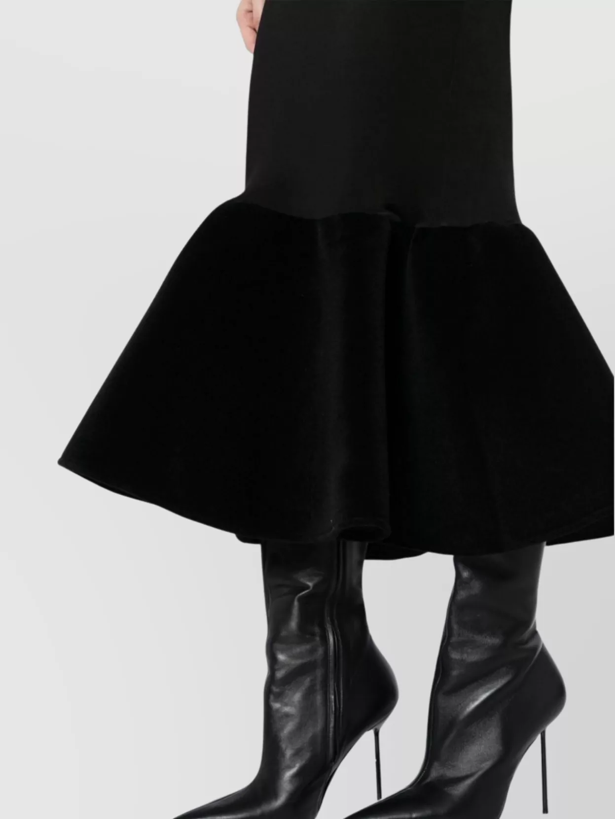 David Koma Mermaid Dress With Long Sleeves And High Neck