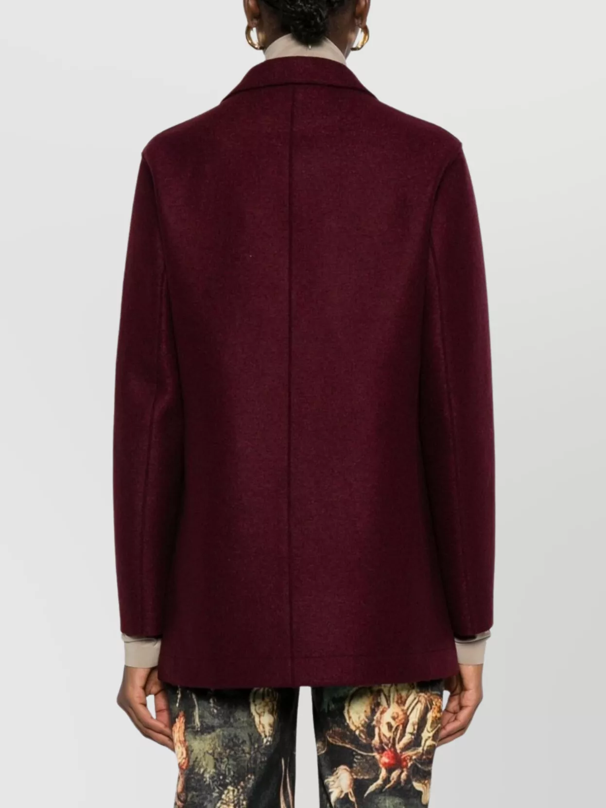 Harris Wharf London Wool Double-breasted Coat Gold Buttons In Red