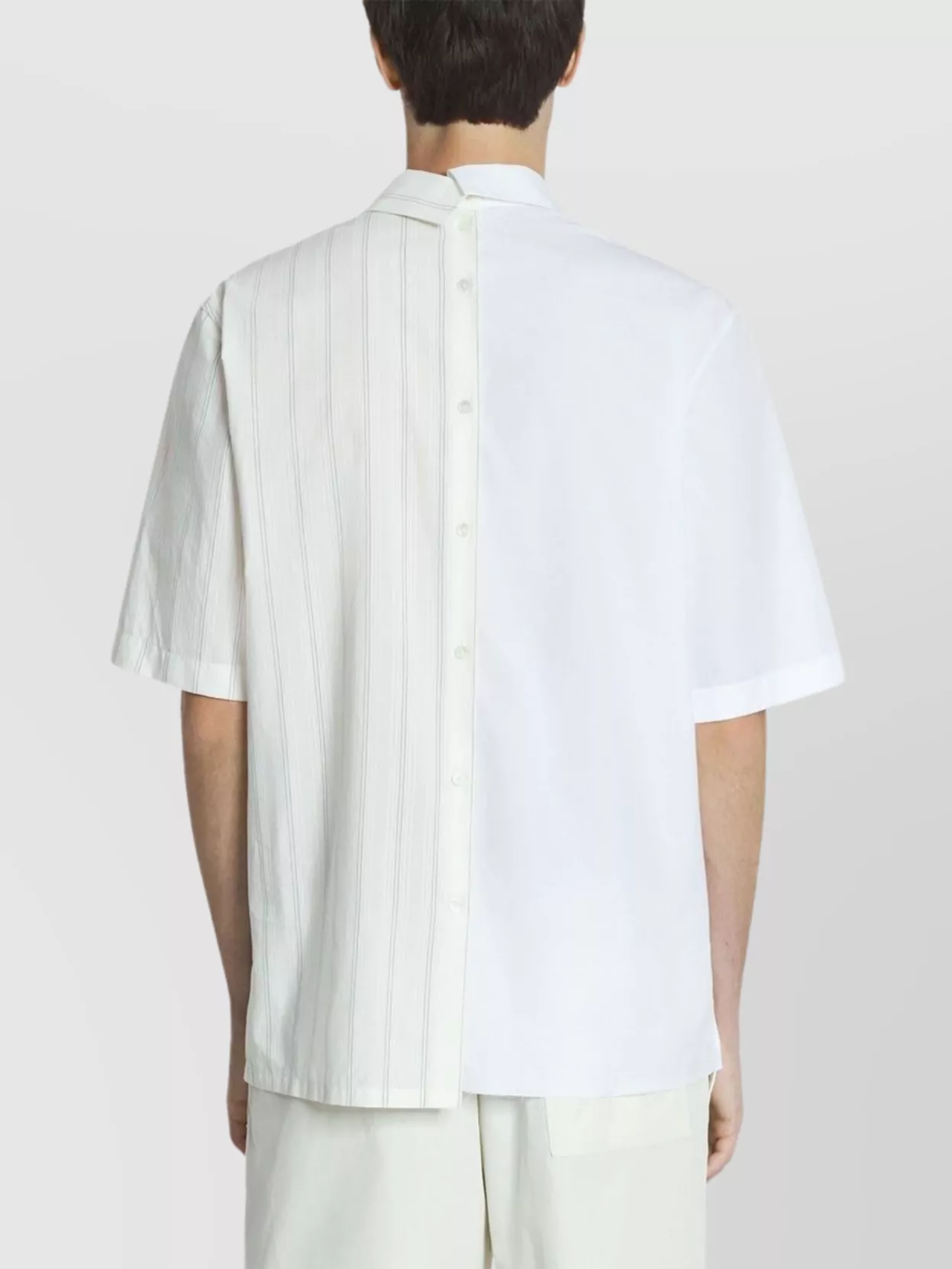 Lanvin Asymmetric Hem Graphic Print Shirt