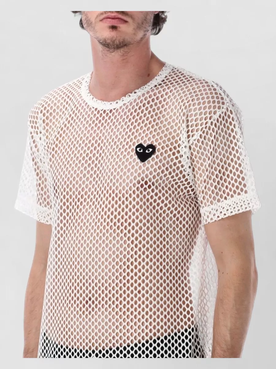 Comme Des Garçons Play Mesh Short-Sleeve T-Shirt