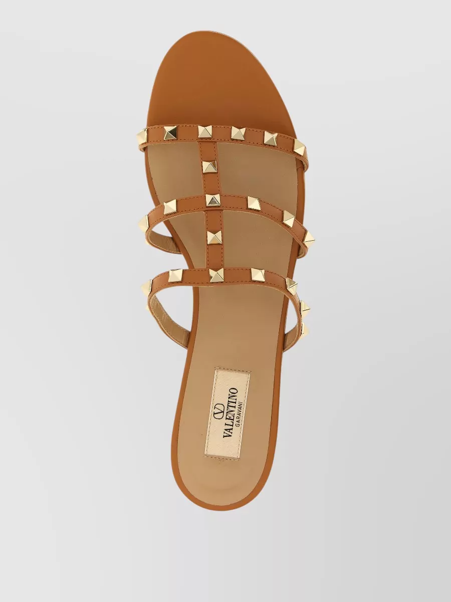 Valentino Garavani Rockstud Flat Slides Open Toe Straps