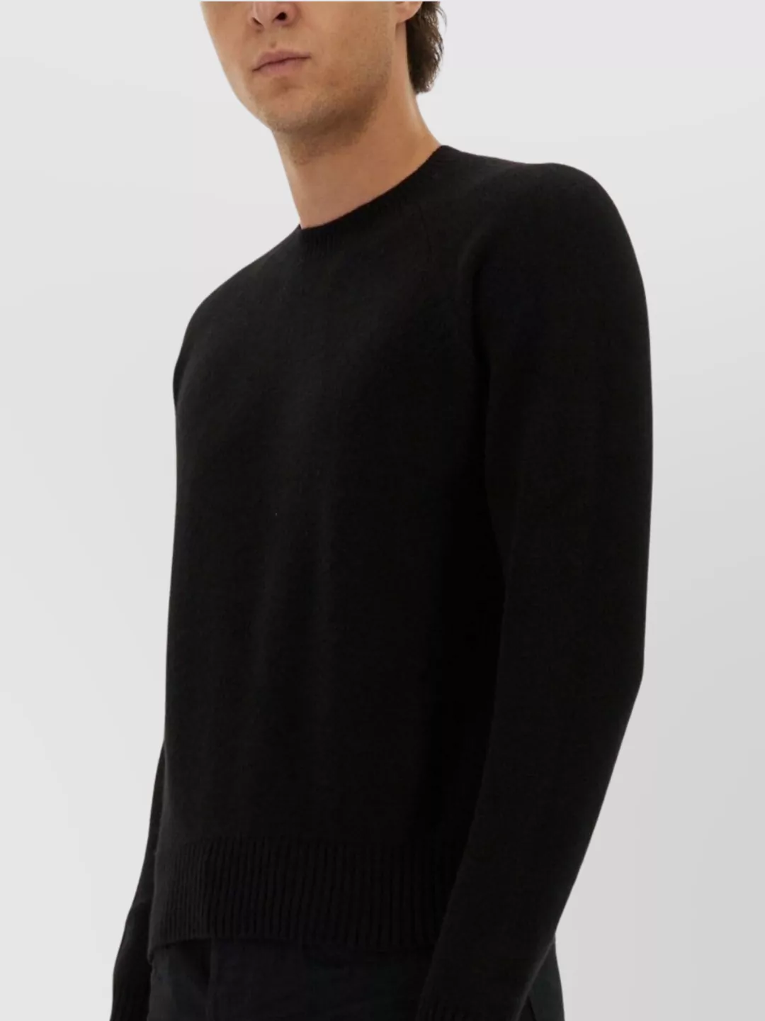 Tom Ford Ribbed Hem Long Sleeve Crew Neck Sweater