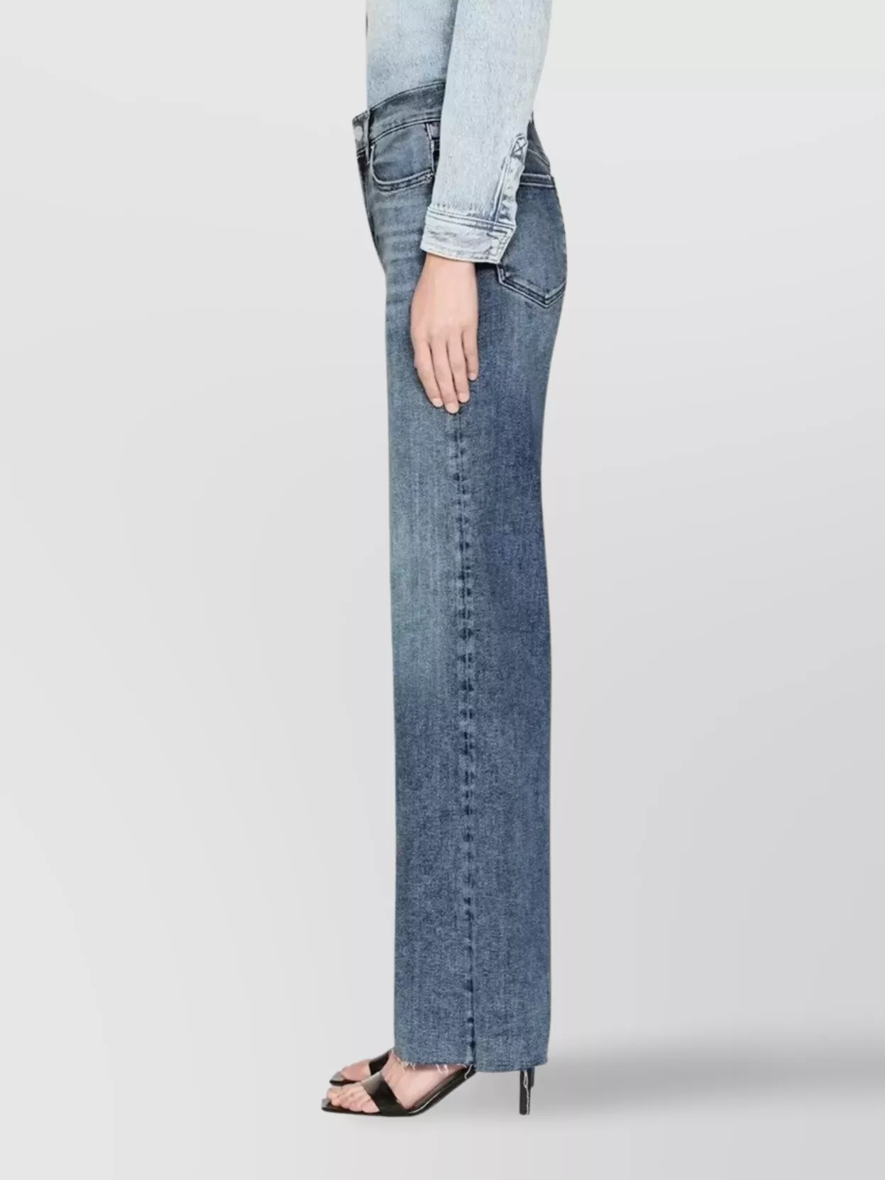 Frame High Waist Slim Palazzo Trousers