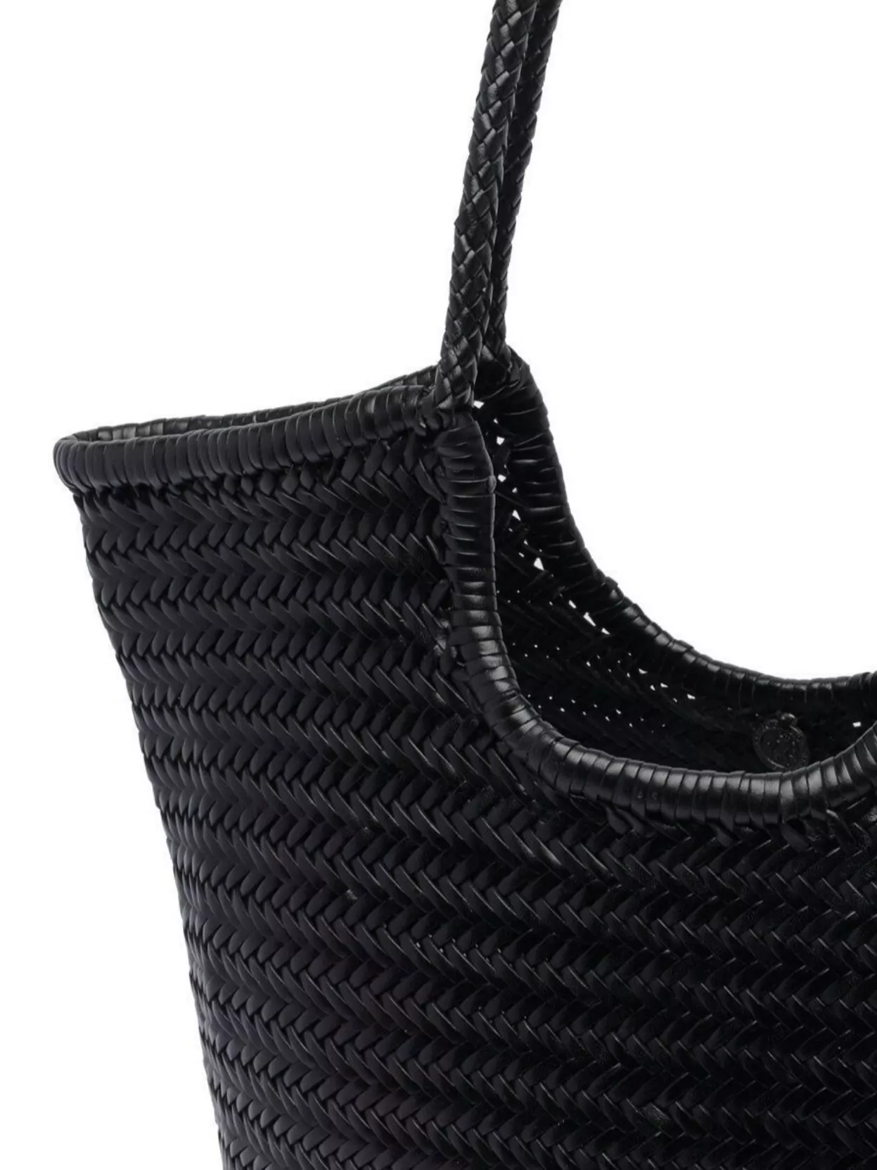 Dragon Diffusion Leather Woven Texture Shoulder Bag Top Handles